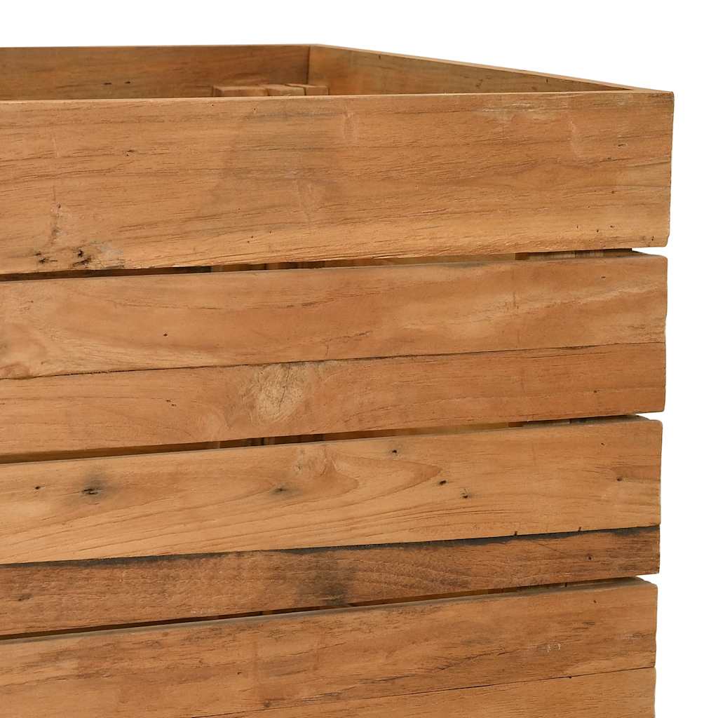Hochbeet 100x40x72 cm Teak Altholz und Stahl