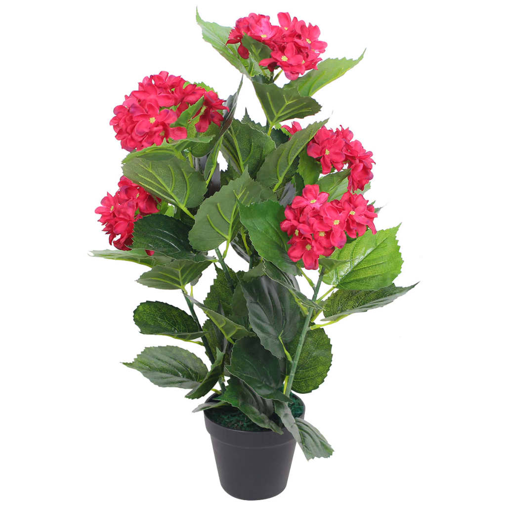 Künstliche Flamingoblume mit Topf 90 cm Rot und Gelb