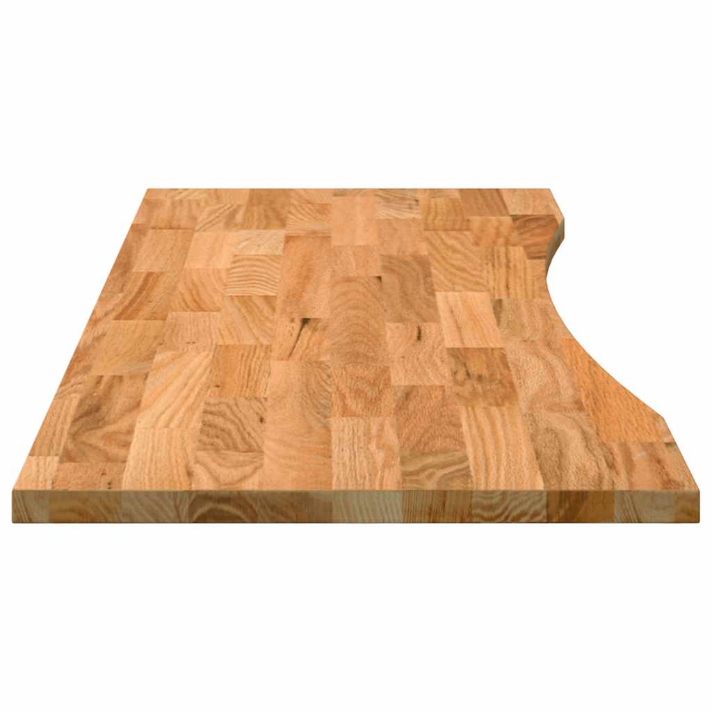 Schreibtischplatte Unbehandelt 80x50x2,5 cm Massivholz Eiche