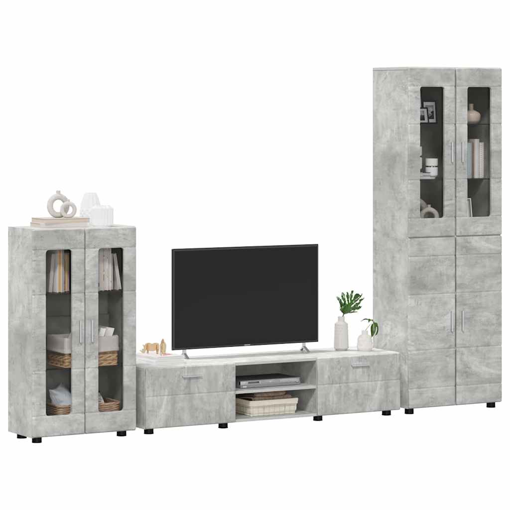 Highboard mit Regal FLORIN Weiß 60 x 35 x 182 cm Holzwerkstoff