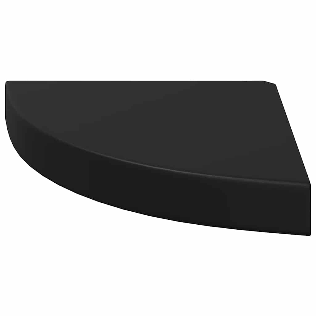 Schwebende Eckregale 2 Stk. Hochglanz-Weiß 25x25x3,8 cm MDF
