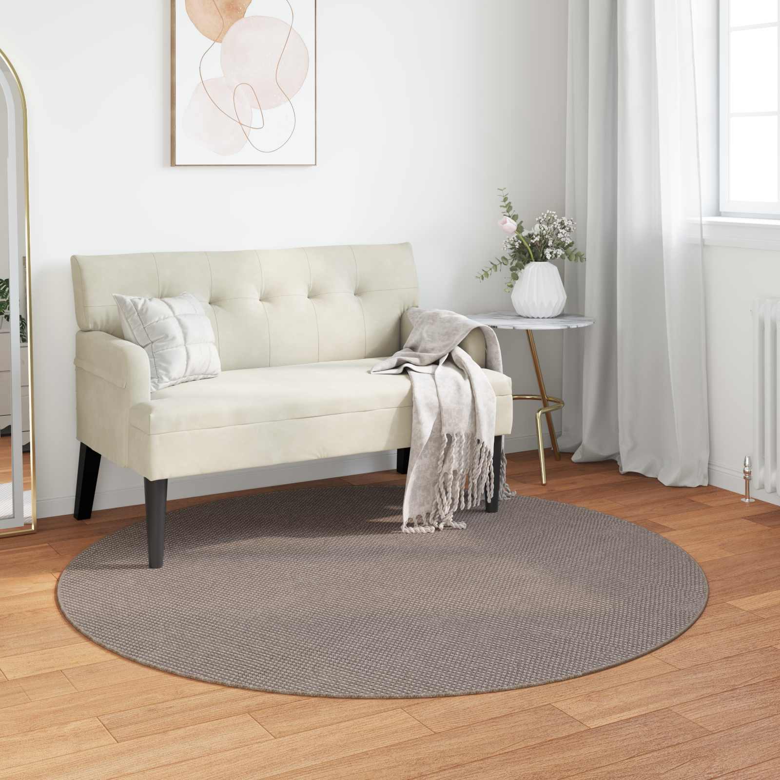 Bereichsteppiche Rechtwinklig LUGO Creme 150 x 80 cm Polyester