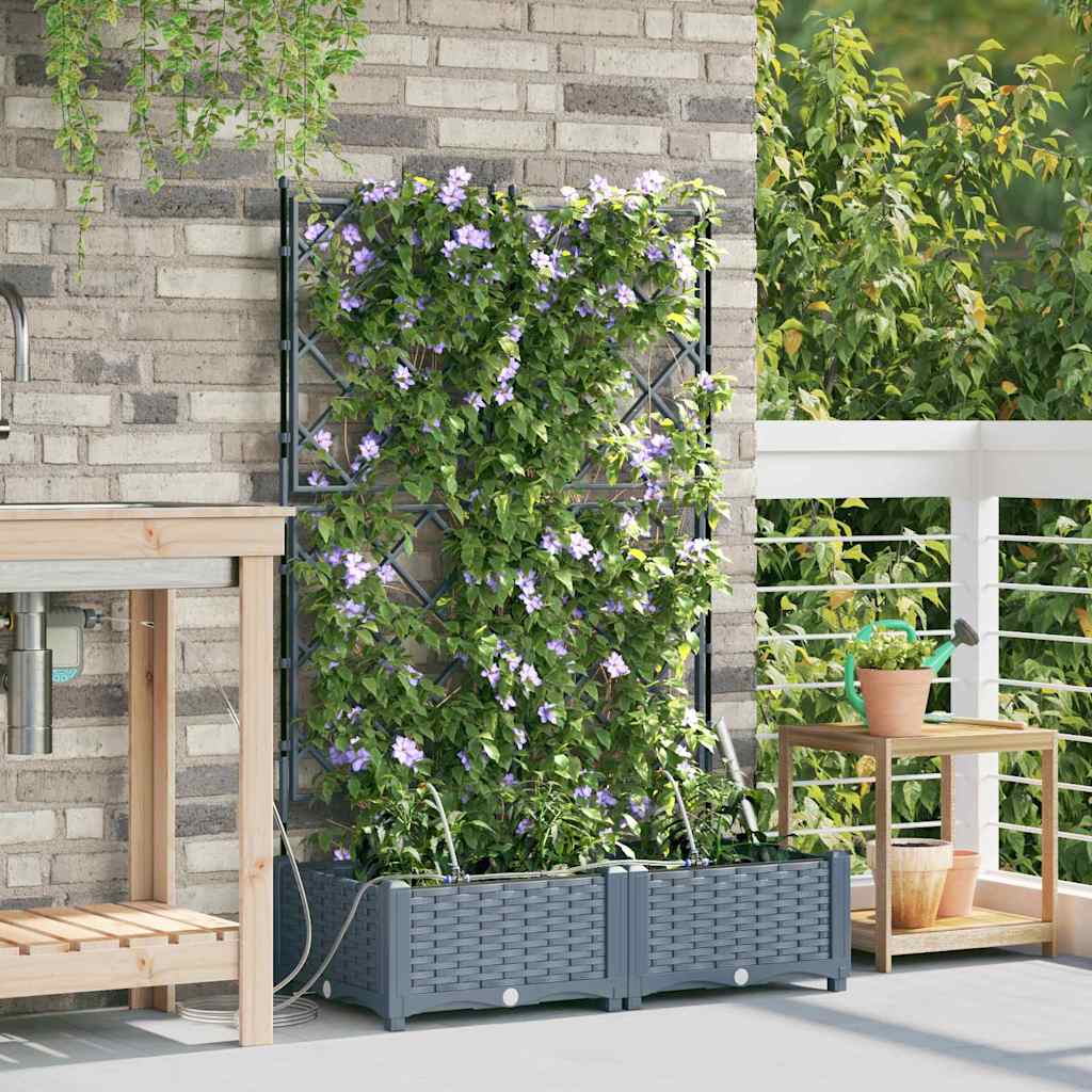Garten-Pflanzgefäß 4 Stk. Braun 160 x 40 x 22 cm PP