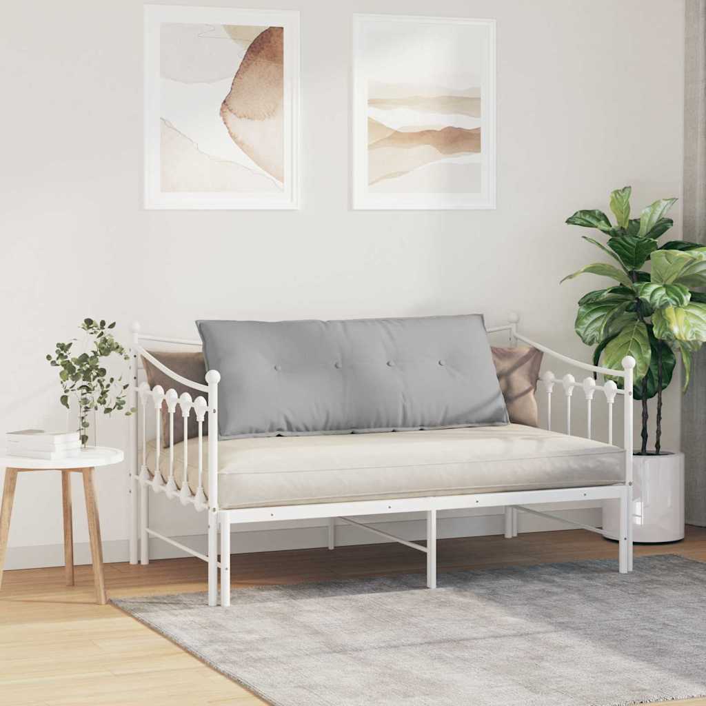 Rückenkissen Hellgrau 50 x 19 x 45 cm Stoff