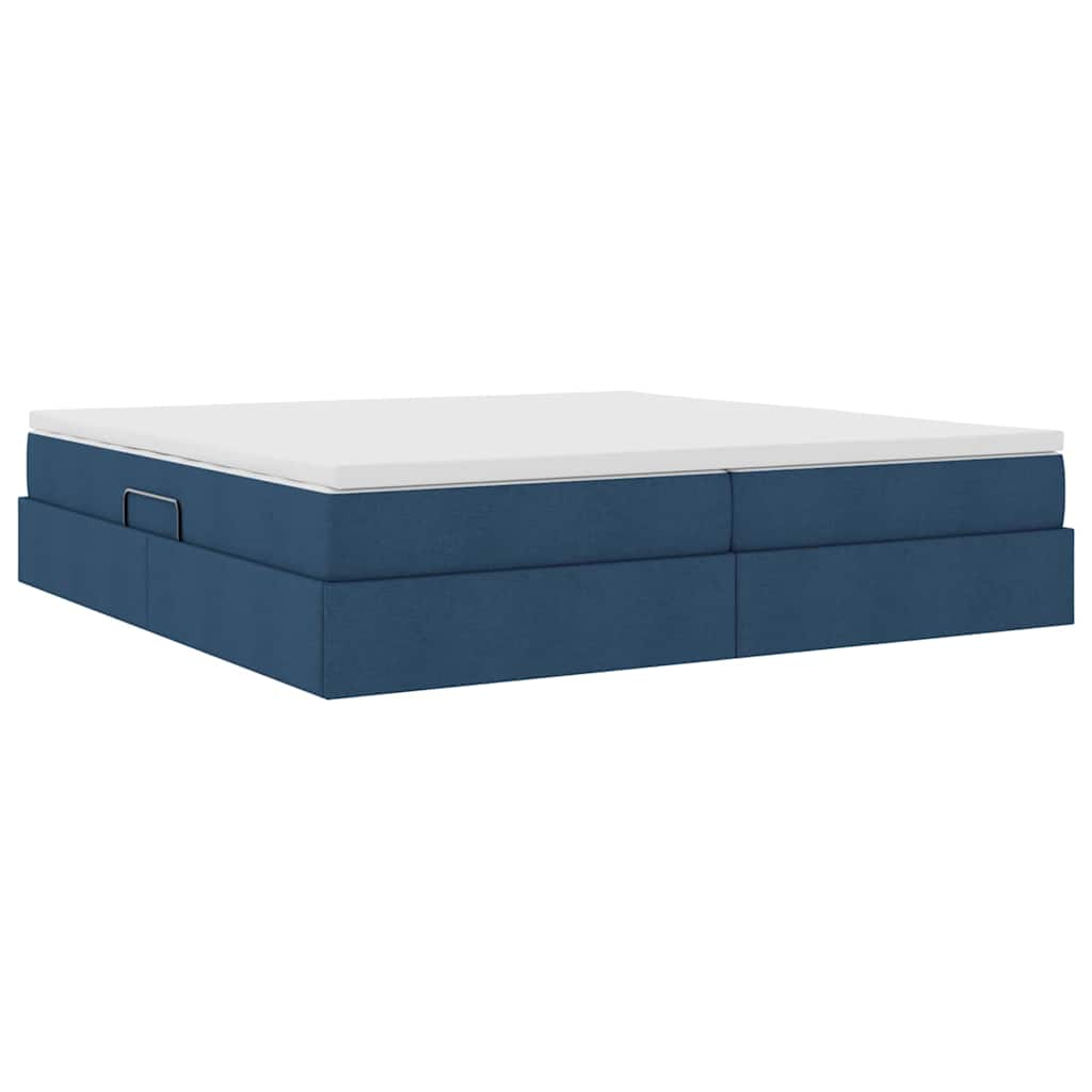 Aufbewahrungsbett mit Matratze Hellgrau 90 x 190 cm Polyester
