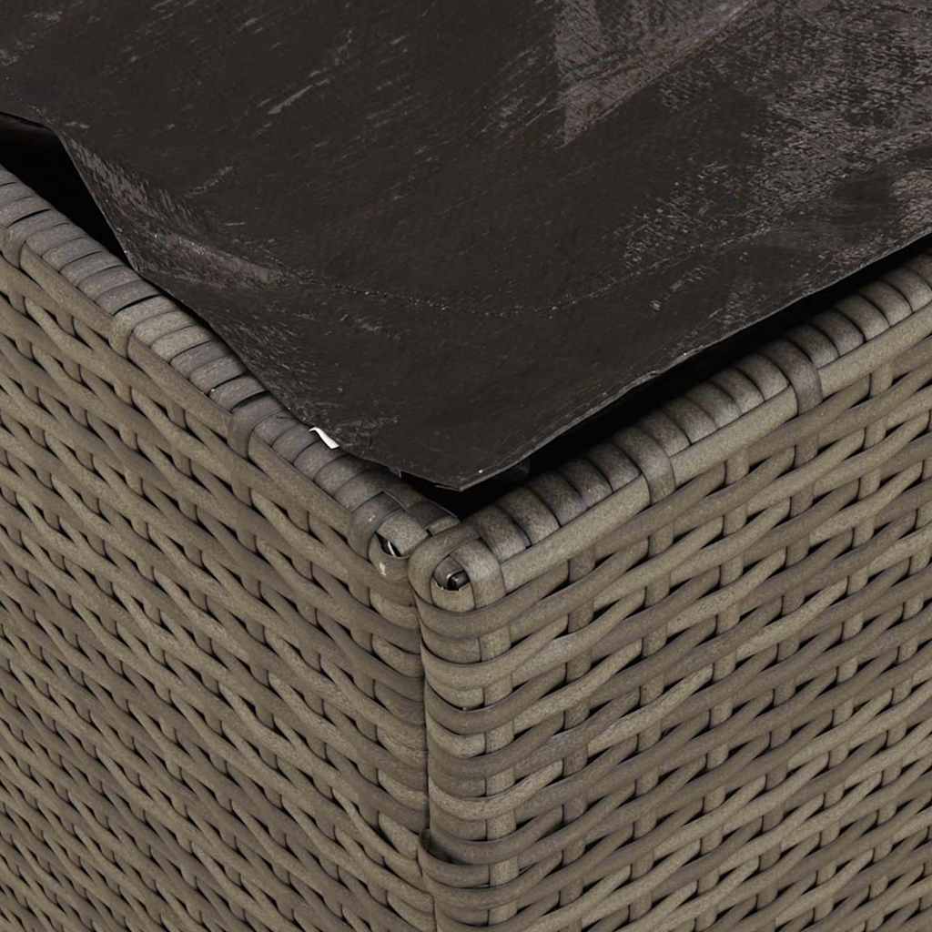 Kissenbox mit Speicher Schwarz 50 x 50 x 50 cm Poly-Rattan