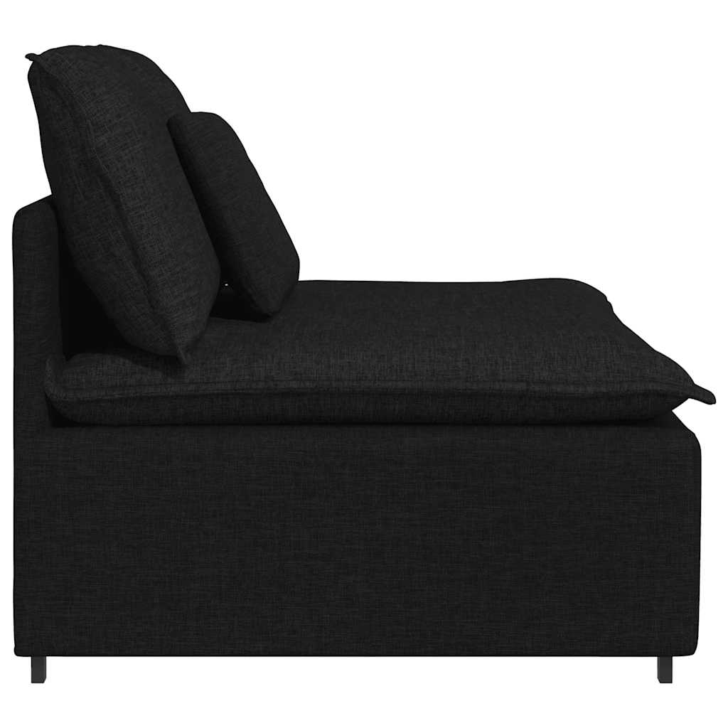Modulares Sofa Endmodul mit Armlehne Kissen Hellgrau 100 cm