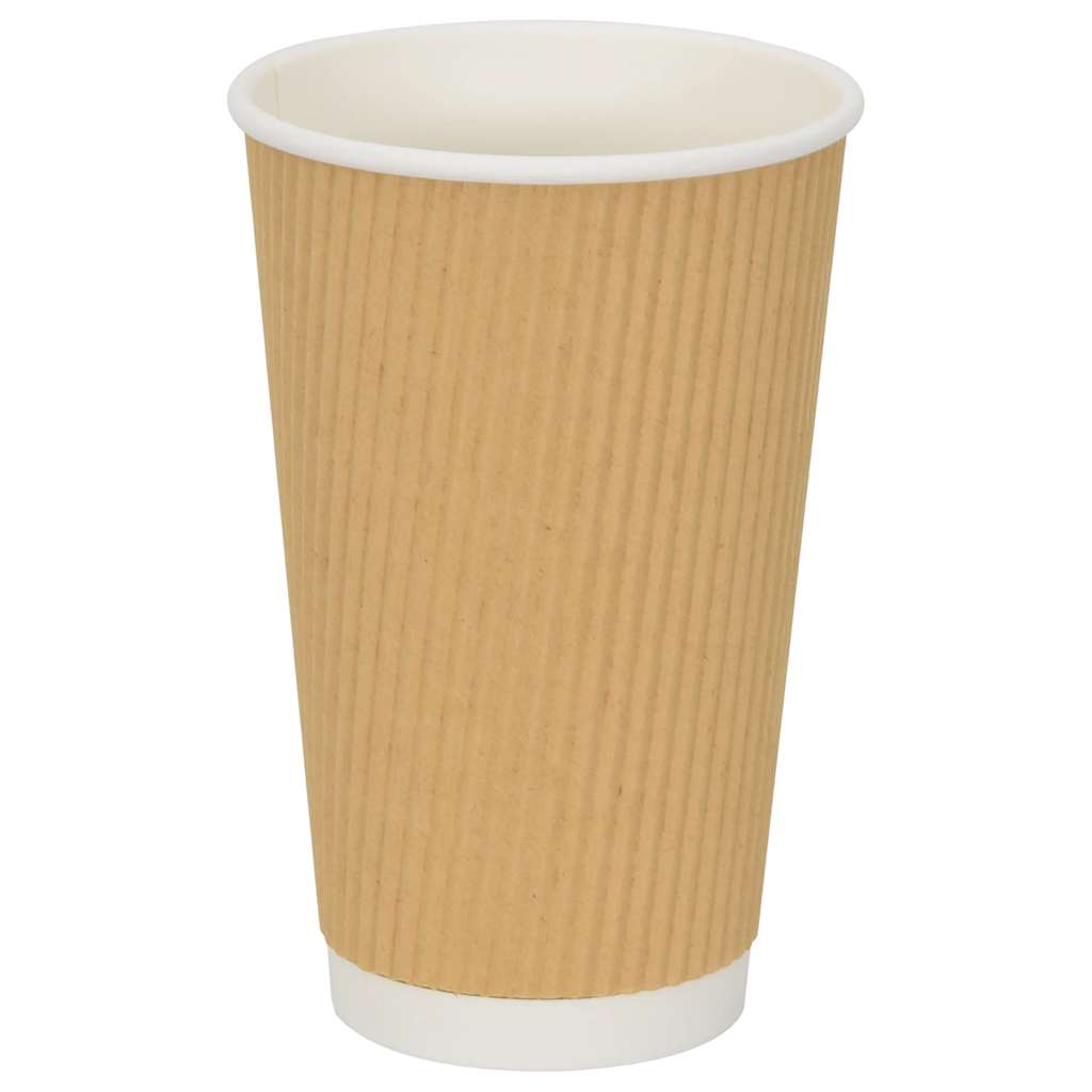 Pappbecher 500 Stk. 8oz 200ml Braun