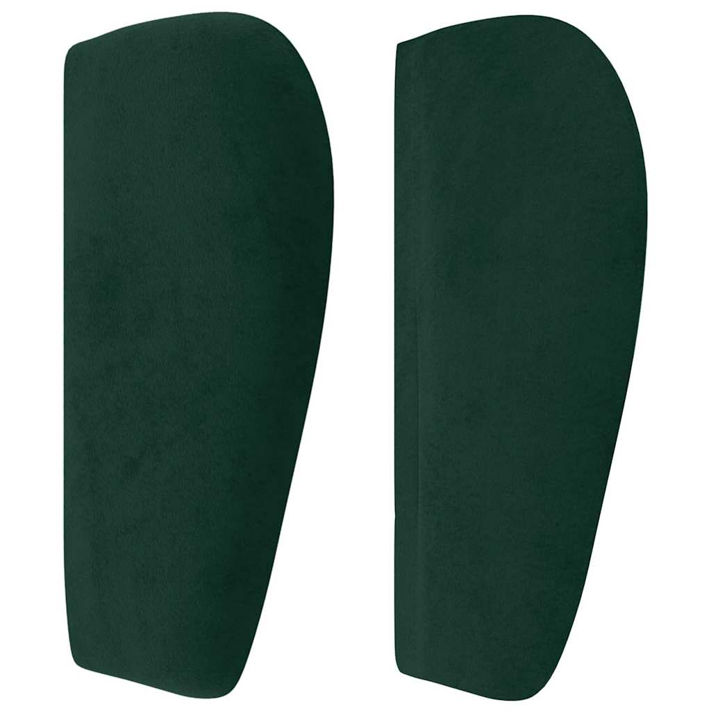 Kopfteil mit Ohren Dunkelblau 93x23x78/88 cm Samt