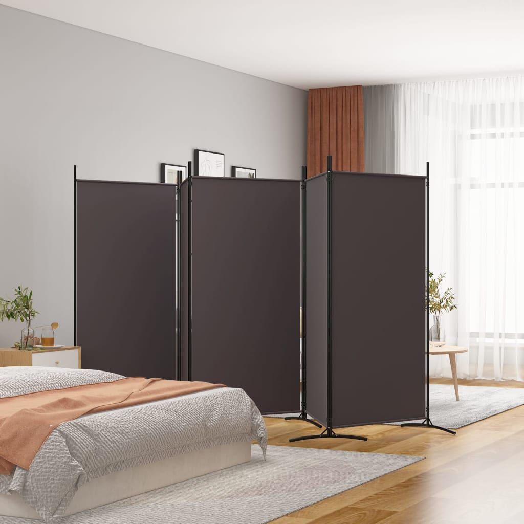 3-tlg. Raumteiler Weiß 260x180 cm Stoff