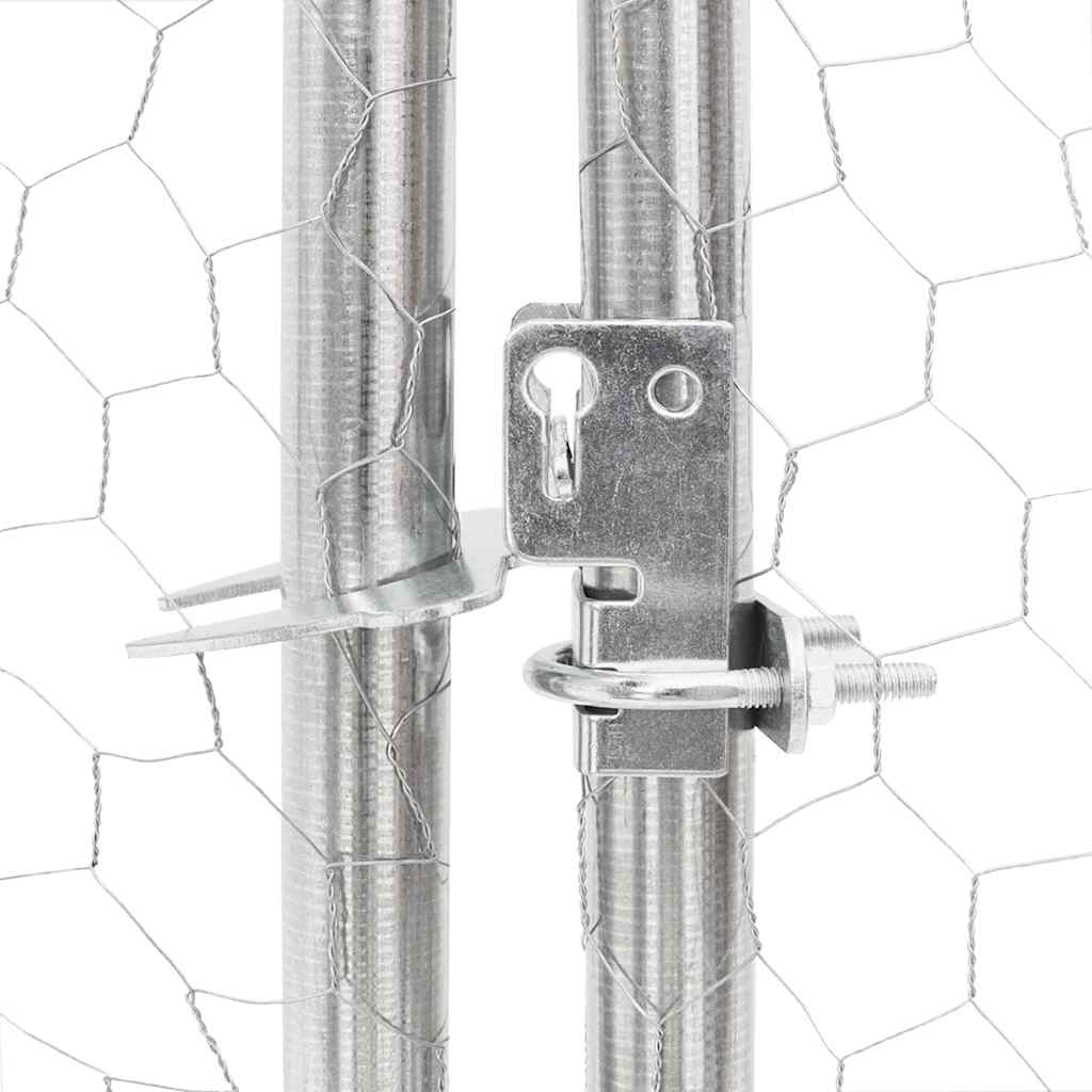 Hühnerstall 2,5x4x2,25 m Verzinkter Stahl