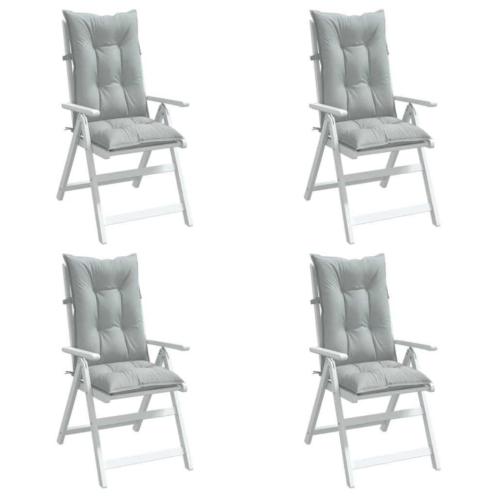 Hochlehner-Auflagen 2 Stk. Melange Anthrazit 120x50x7cm Stoff