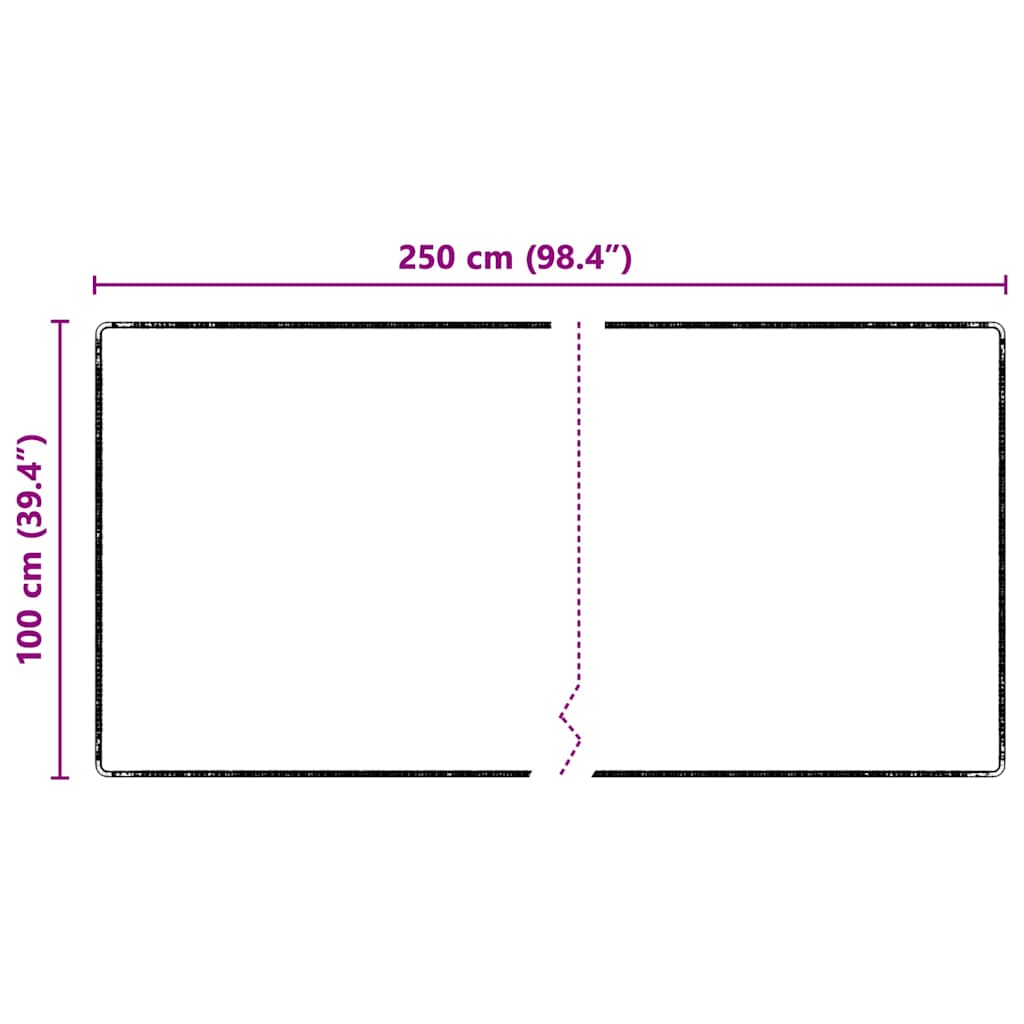 Teppichläufer Grau 50 x 100 cm 100% Polypropylen Tuft