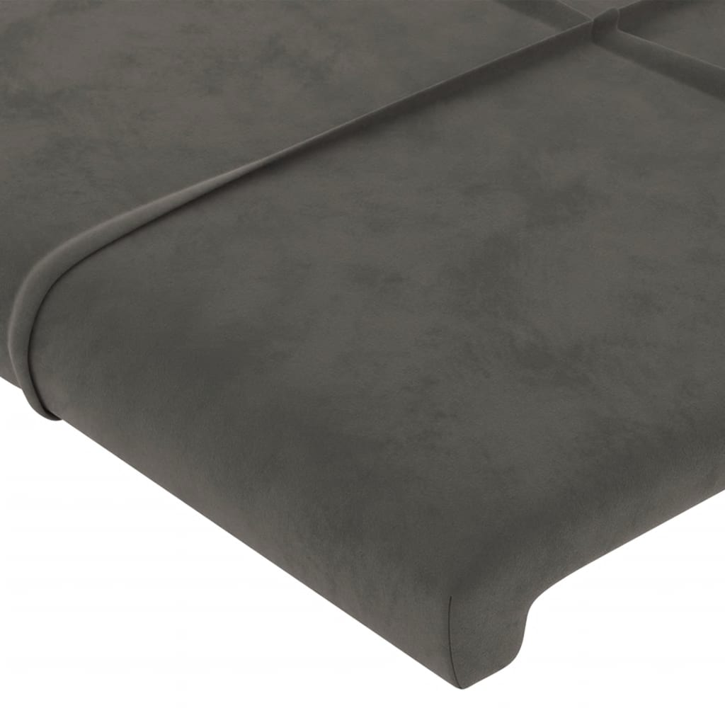 Kopfteil mit Ohren Dunkelblau 93x23x78/88 cm Samt