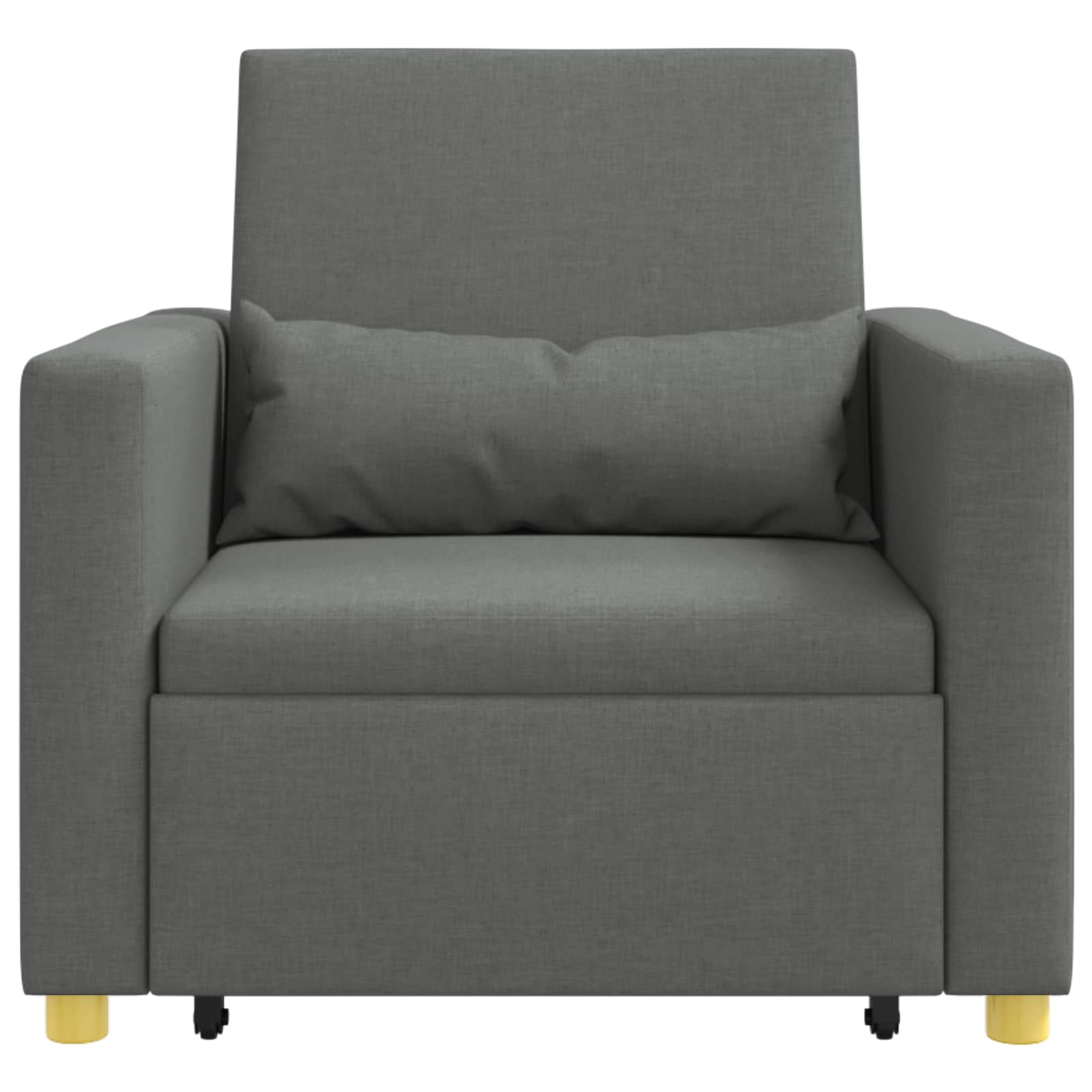 Ausziehbare Schlafcouch Einzel Hellgrau 90 x 165 x 87 cm Stoff