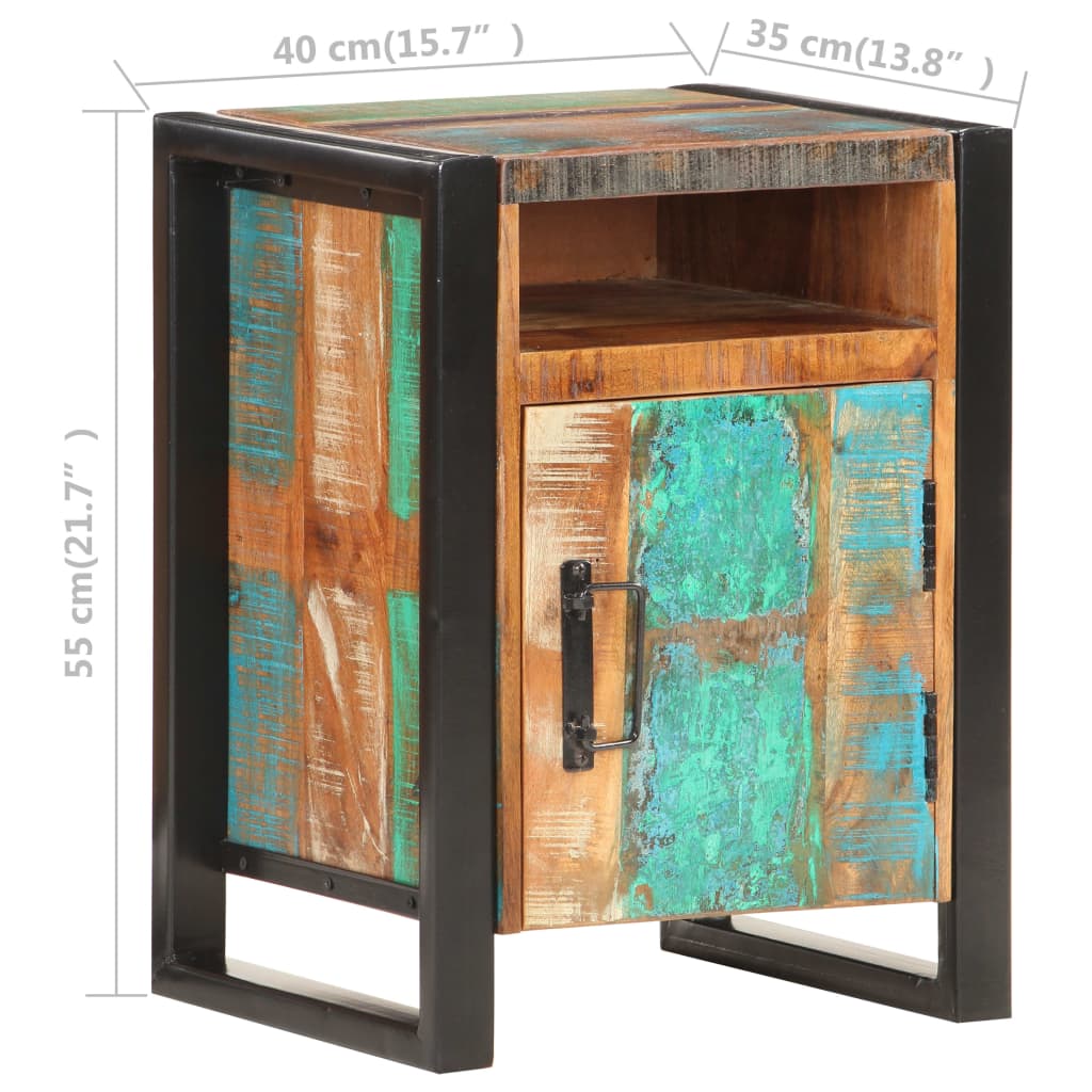 Nachttisch 40x35x55 cm Massivholz Mango