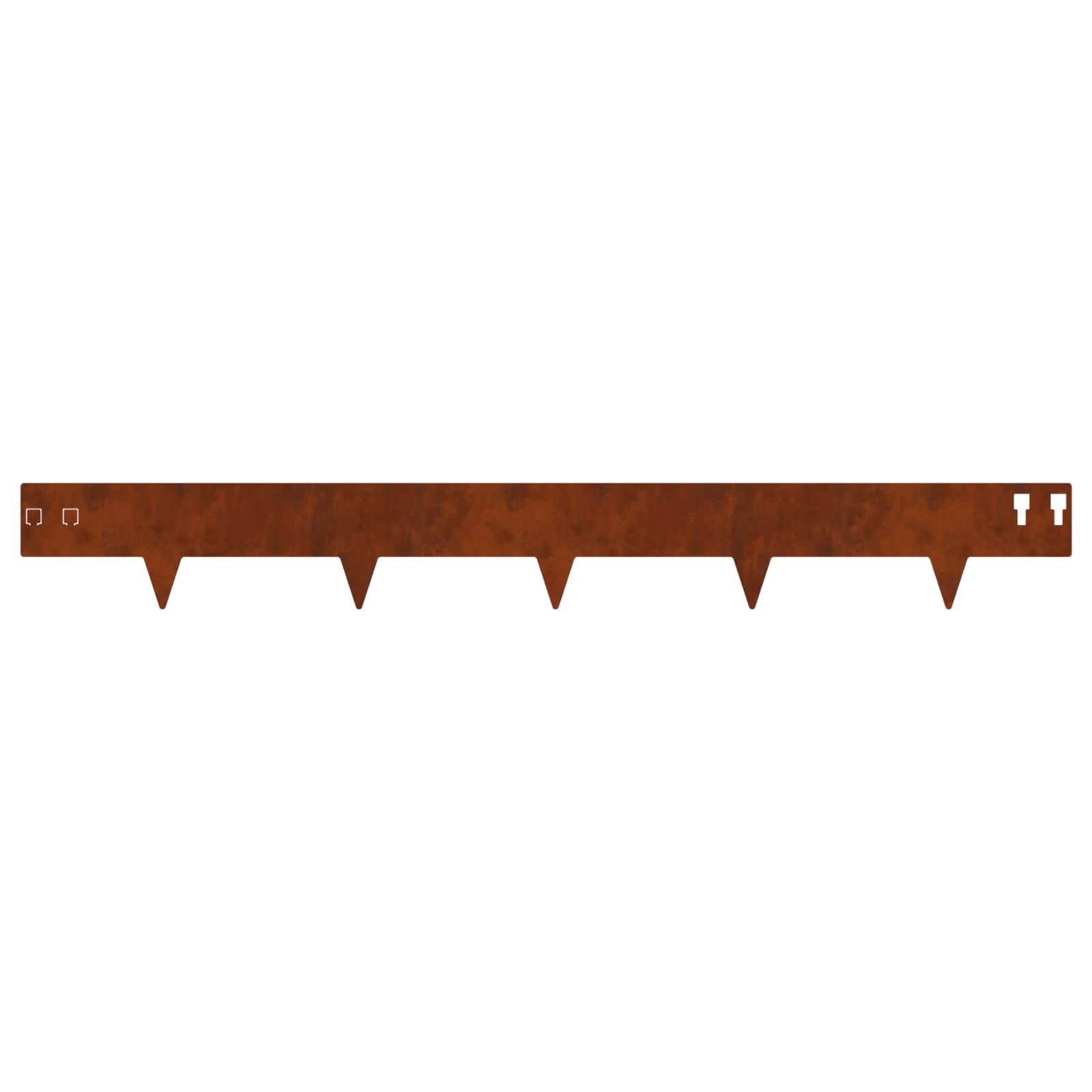 Raseneinfassung 10 pcs 100 x 12 cm Stahl Schwarz