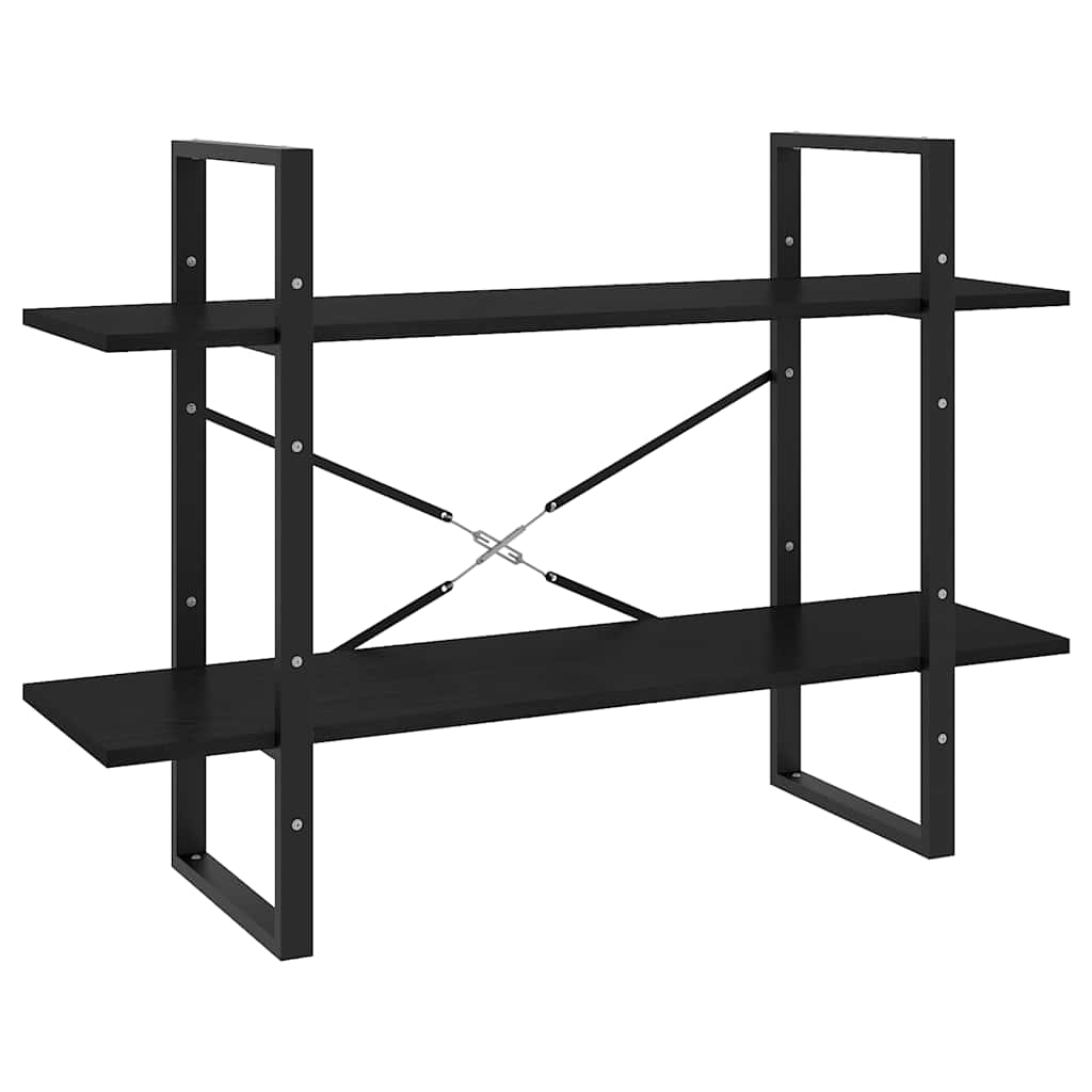 Bücherregal 2 Fächer Weiß 100x30x70 cm Holzwerkstoff