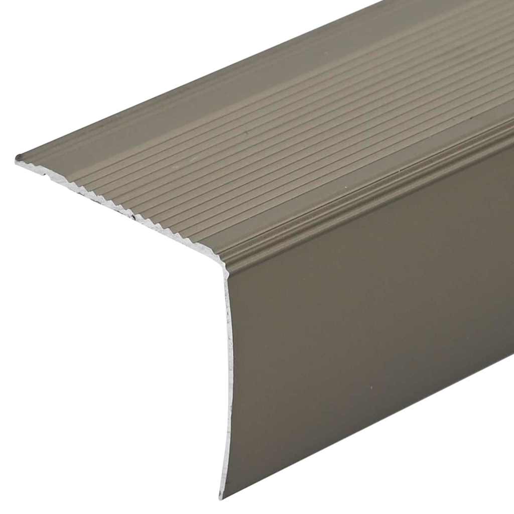 Treppenkantenprofile in L-Form 15 Stk. Aluminium 90 cm Silbern