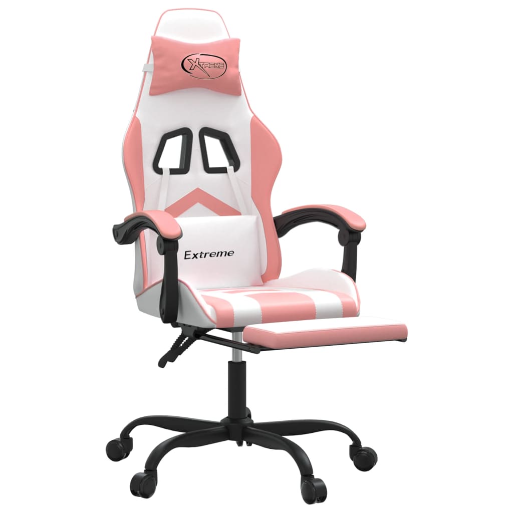 Gaming-Stuhl Drehbar Schwarz und Rot Kunstleder