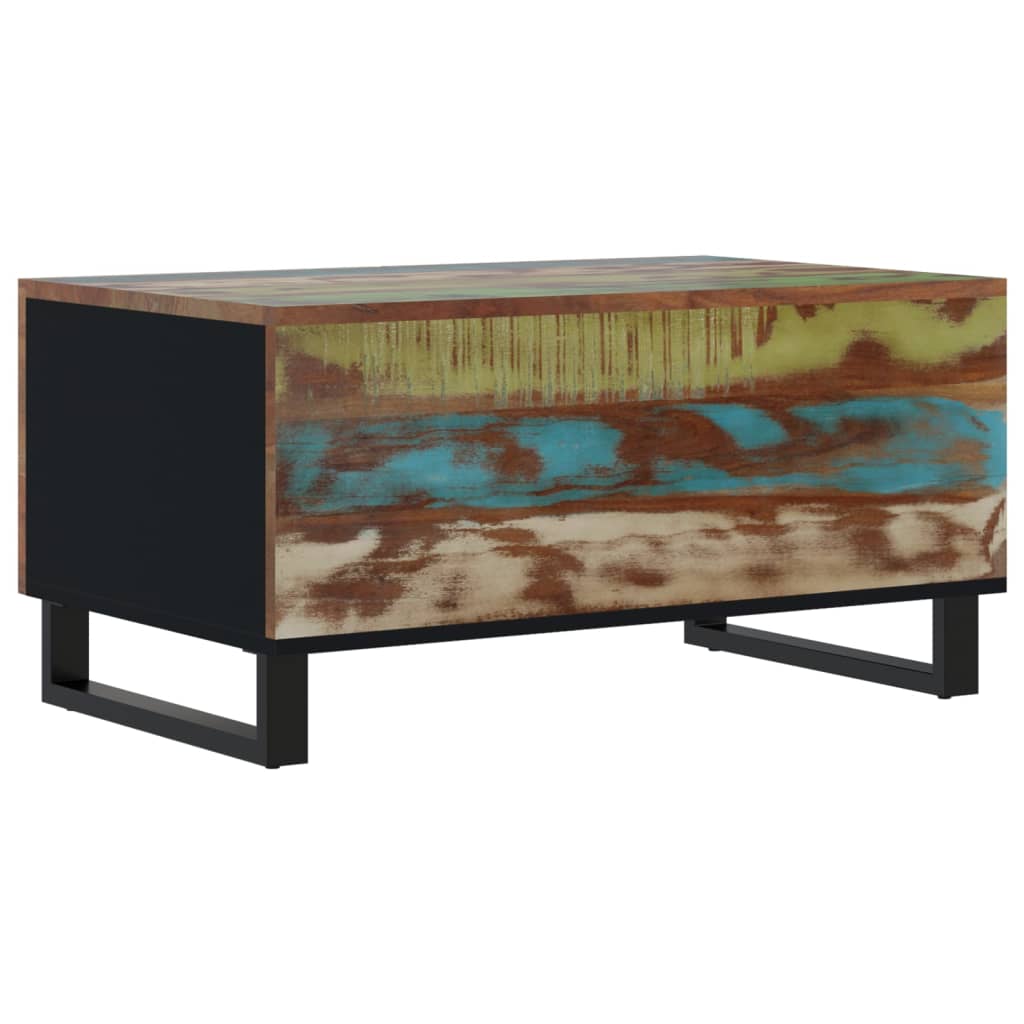 Couchtisch 80x50x40 cm Massivholz Mango & Holzwerkstoff