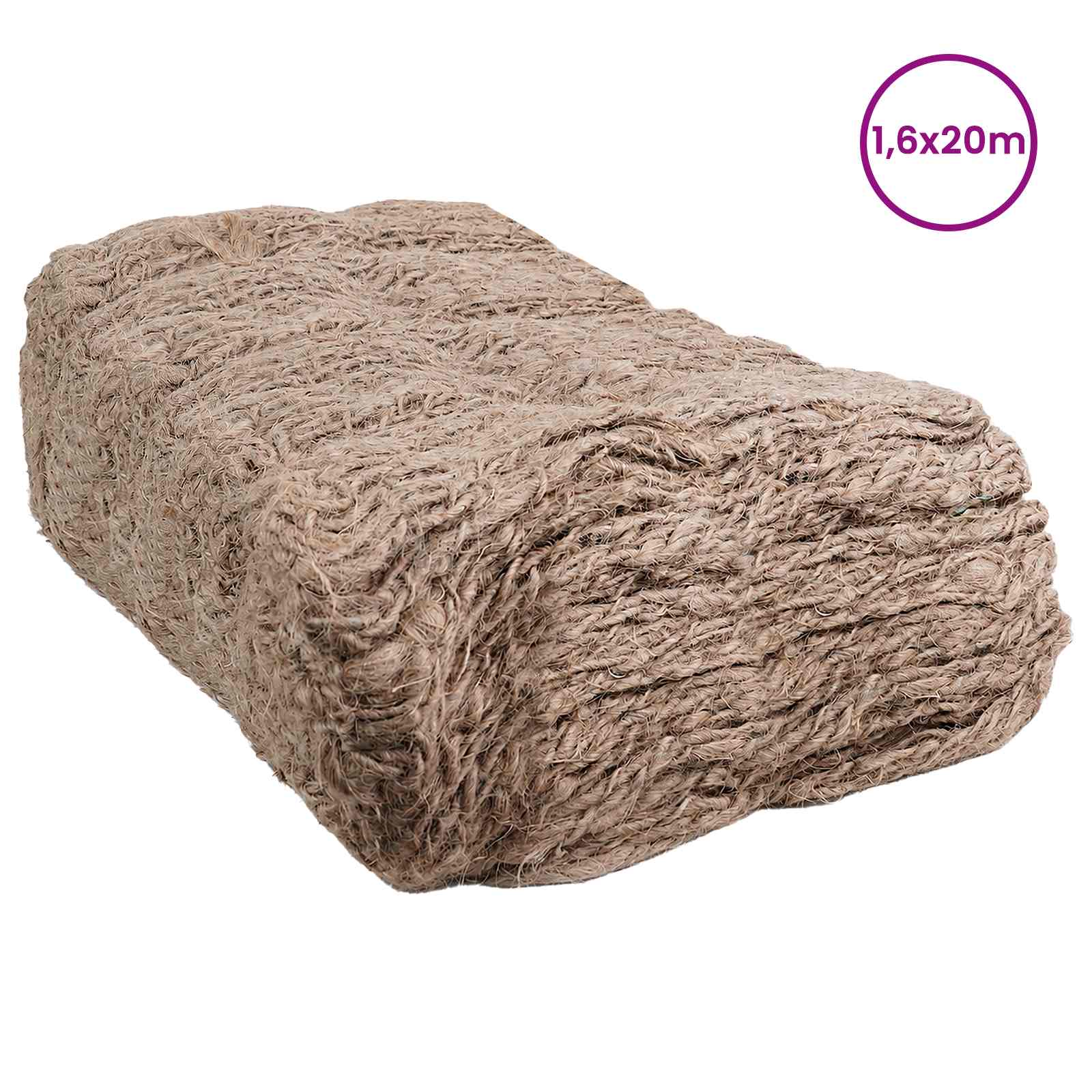 Jute Ufermatte Natur 1,2 x 5 m 100% Tossa-Jute