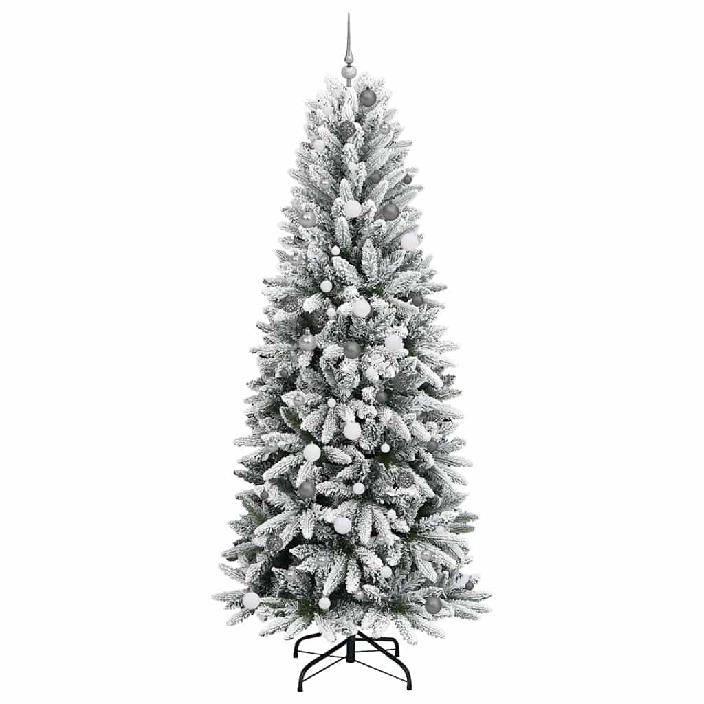 Künstlicher Weihnachtsbaum mit 150 LEDs mit Ständer Weiß 120 cm
