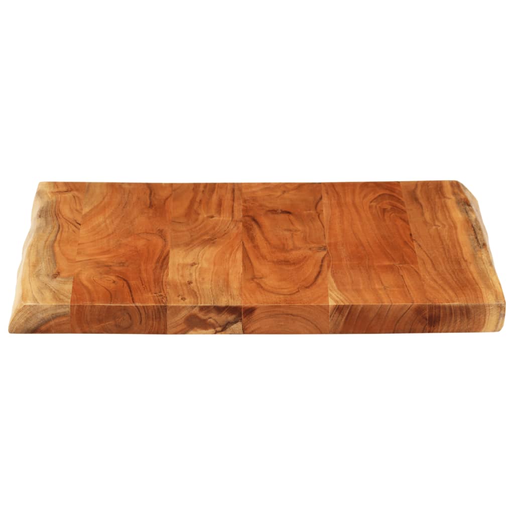 Tischplatte 40x40x2,5 cm Rechteckig Massivholz Akazie Baumkante