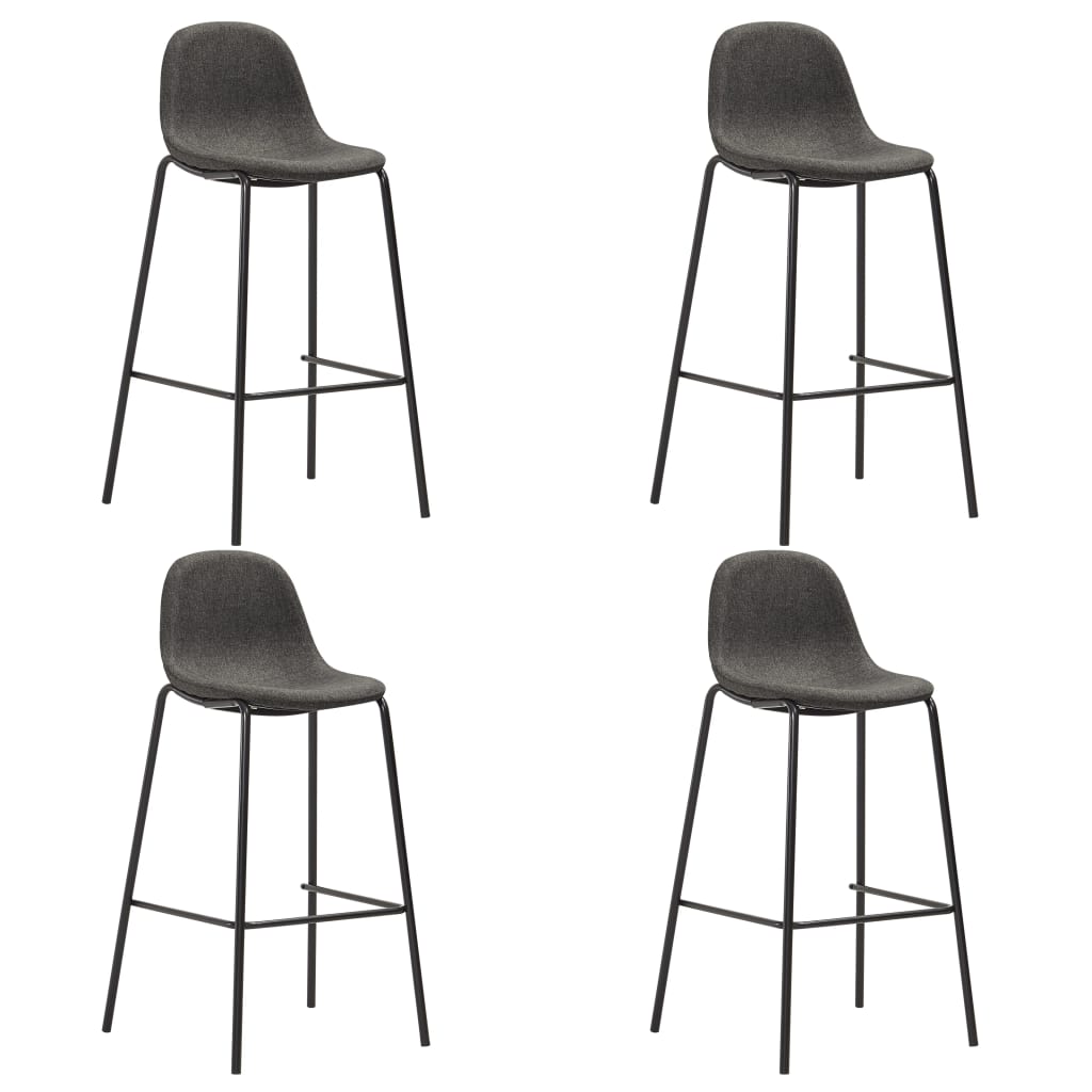 3-tlg. Bar-Set Stoff Dunkelgrau