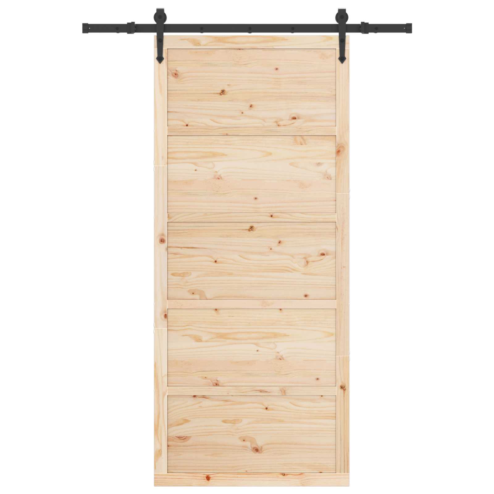 Schiebetür Natur 100 x 208 cm Massives Kiefernholz