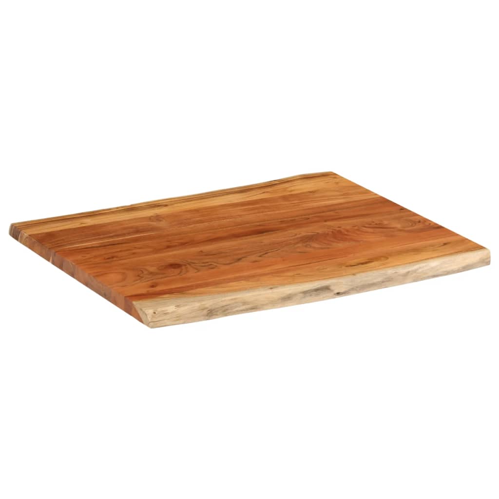 Tischplatte 40x40x2,5 cm Rechteckig Massivholz Akazie Baumkante