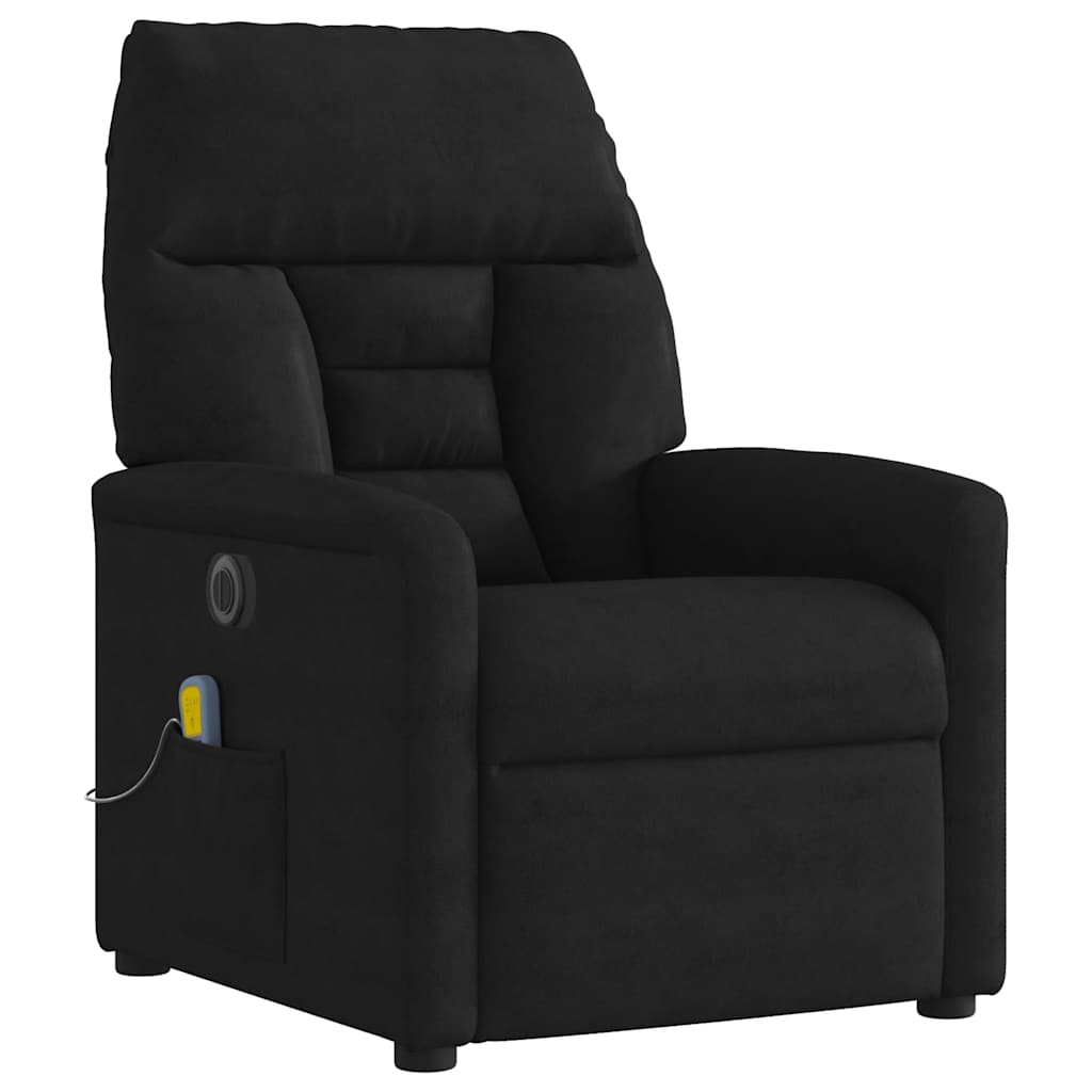 Massagesessel Elektrisch Dunkelgrau Mikrofasergewebe