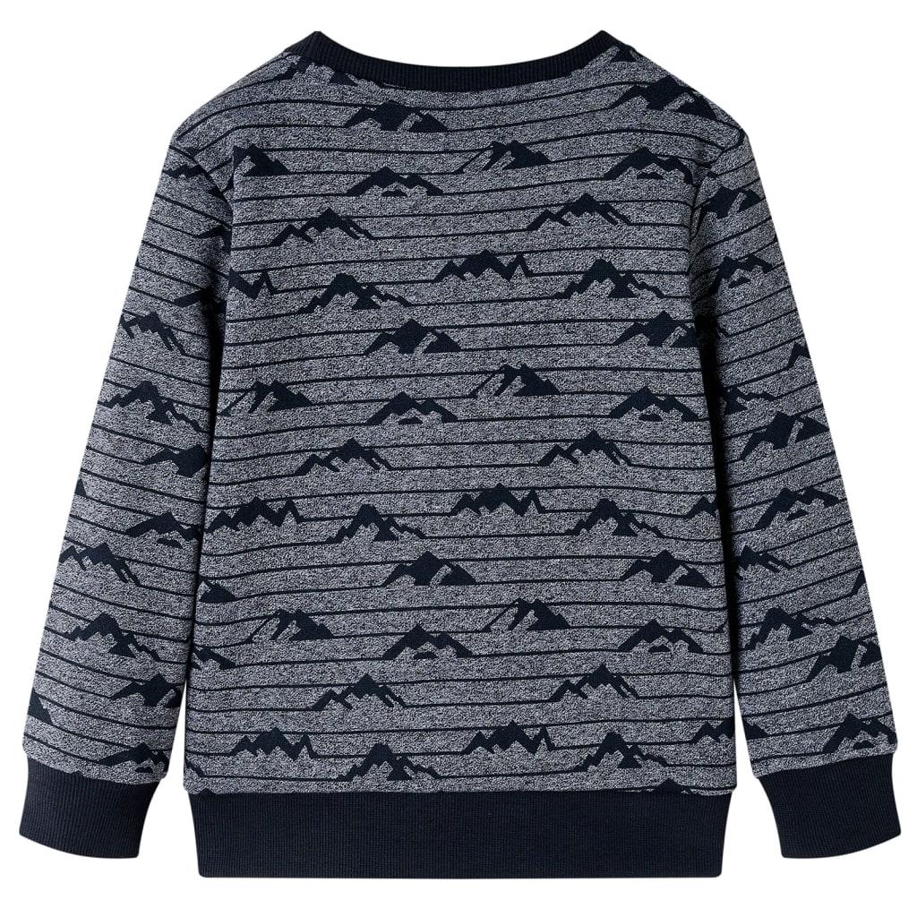 Kinder-Sweatshirt Marineblau Melange 104