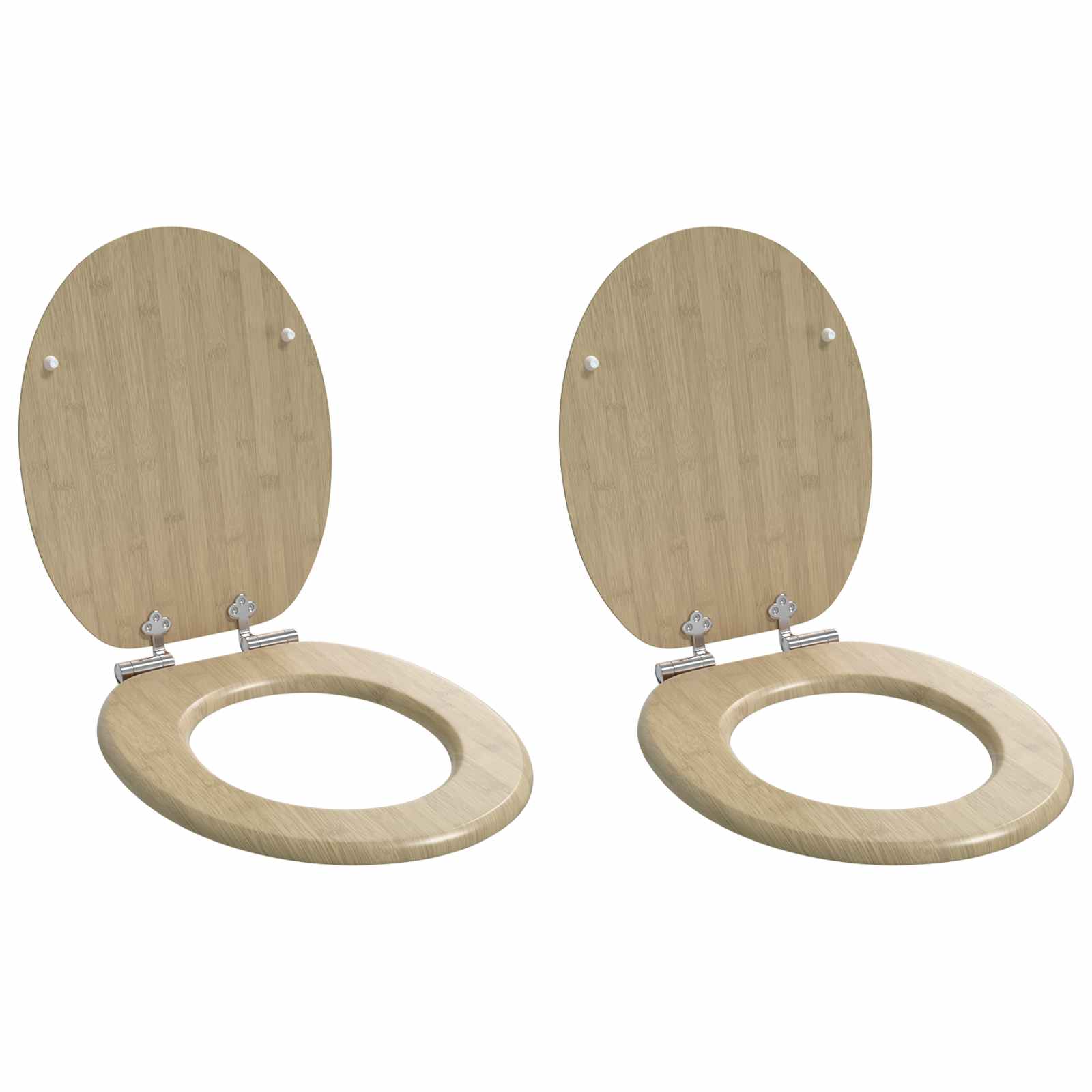 Toilettensitz MDF Deckel Schlichtes Design Weiß