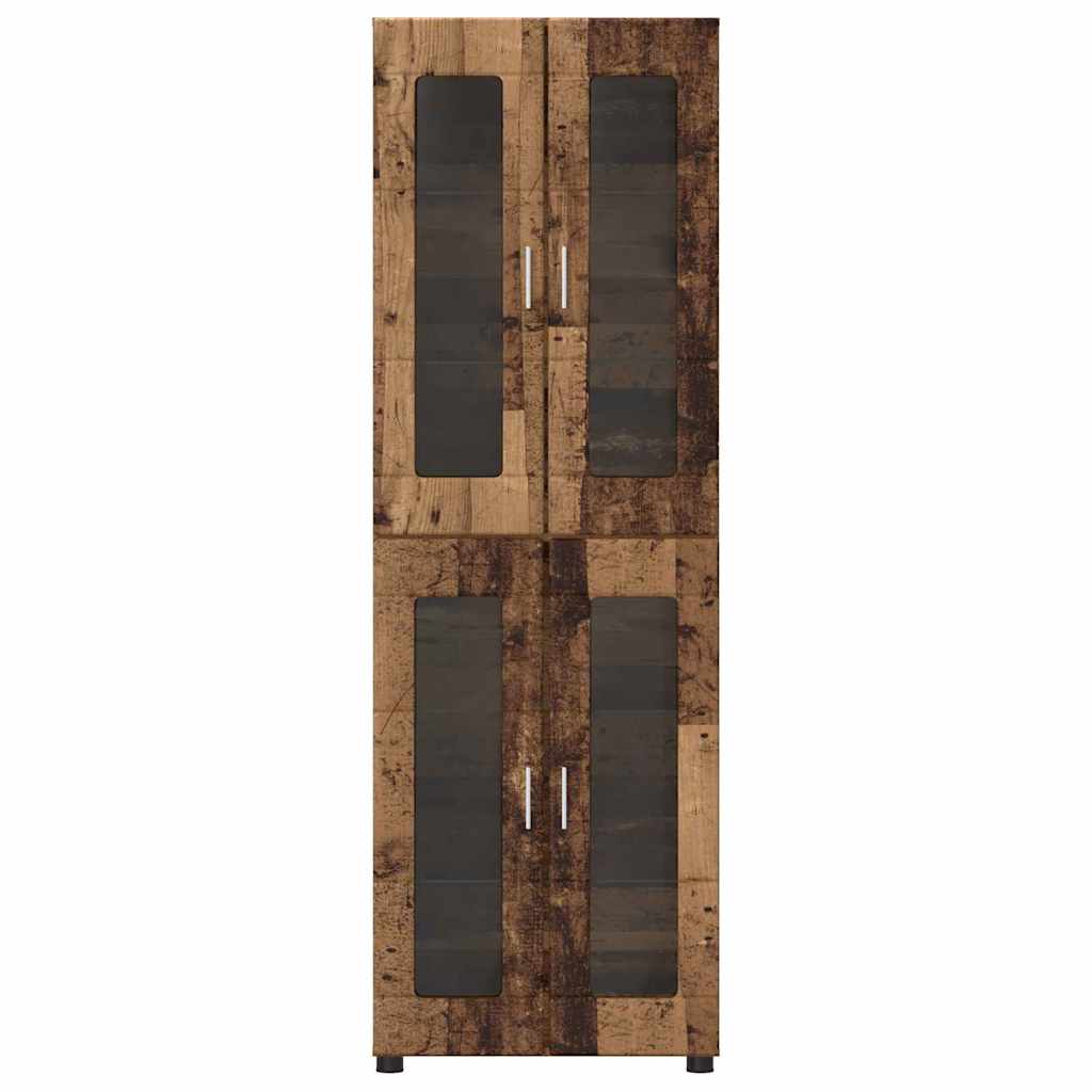 Highboard mit Regal FLORIN Weiß 60 x 35 x 182 cm Holzwerkstoff