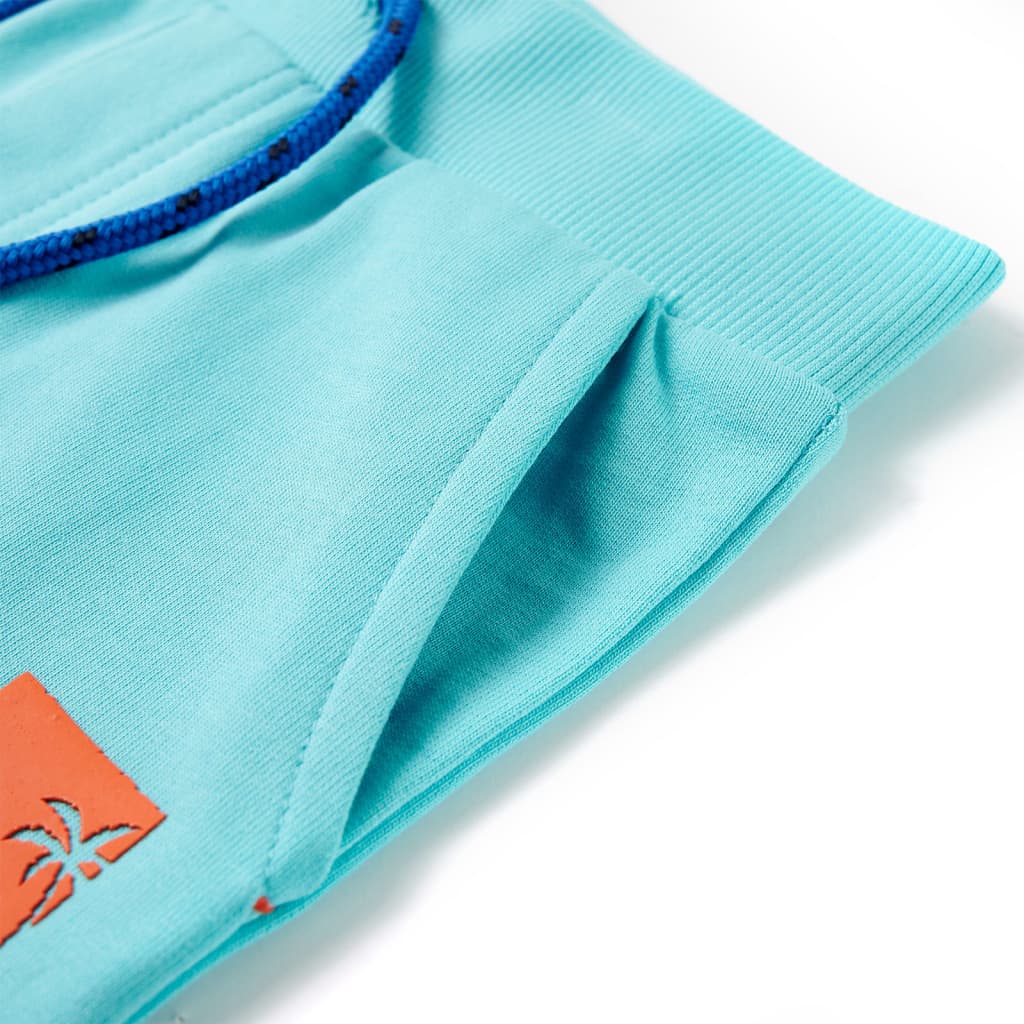 Kindershorts mit Kordelzug Blau Melange 116