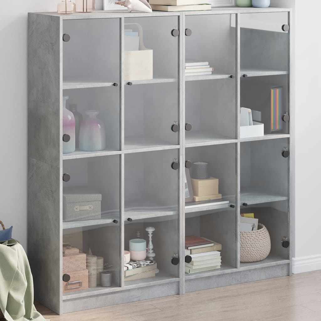Bücherschrank mit Türen Weiß 136x37x142 cm Holzwerkstoff