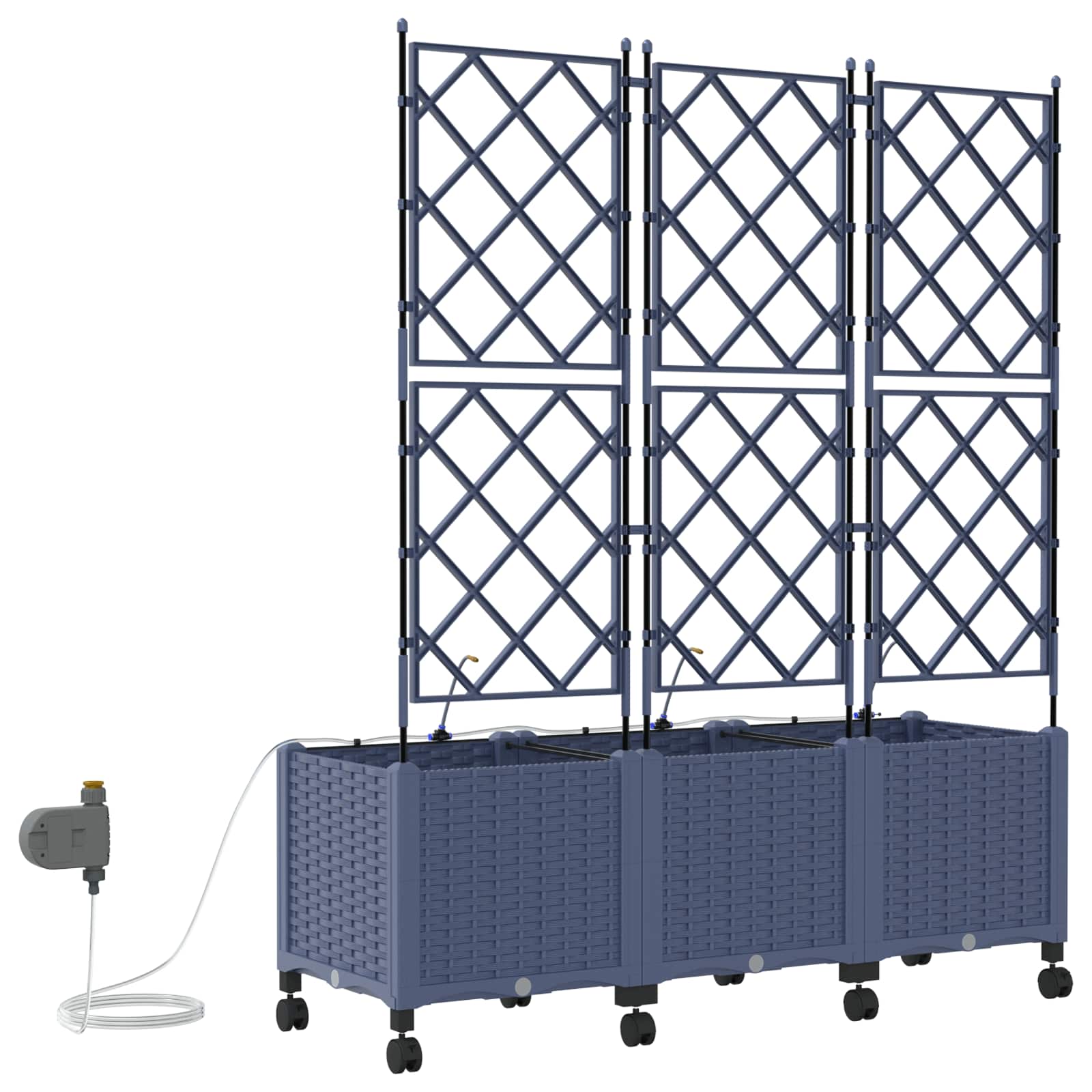 Garten-Pflanzgefäß 4 Stk. Braun 160 x 40 x 22 cm PP