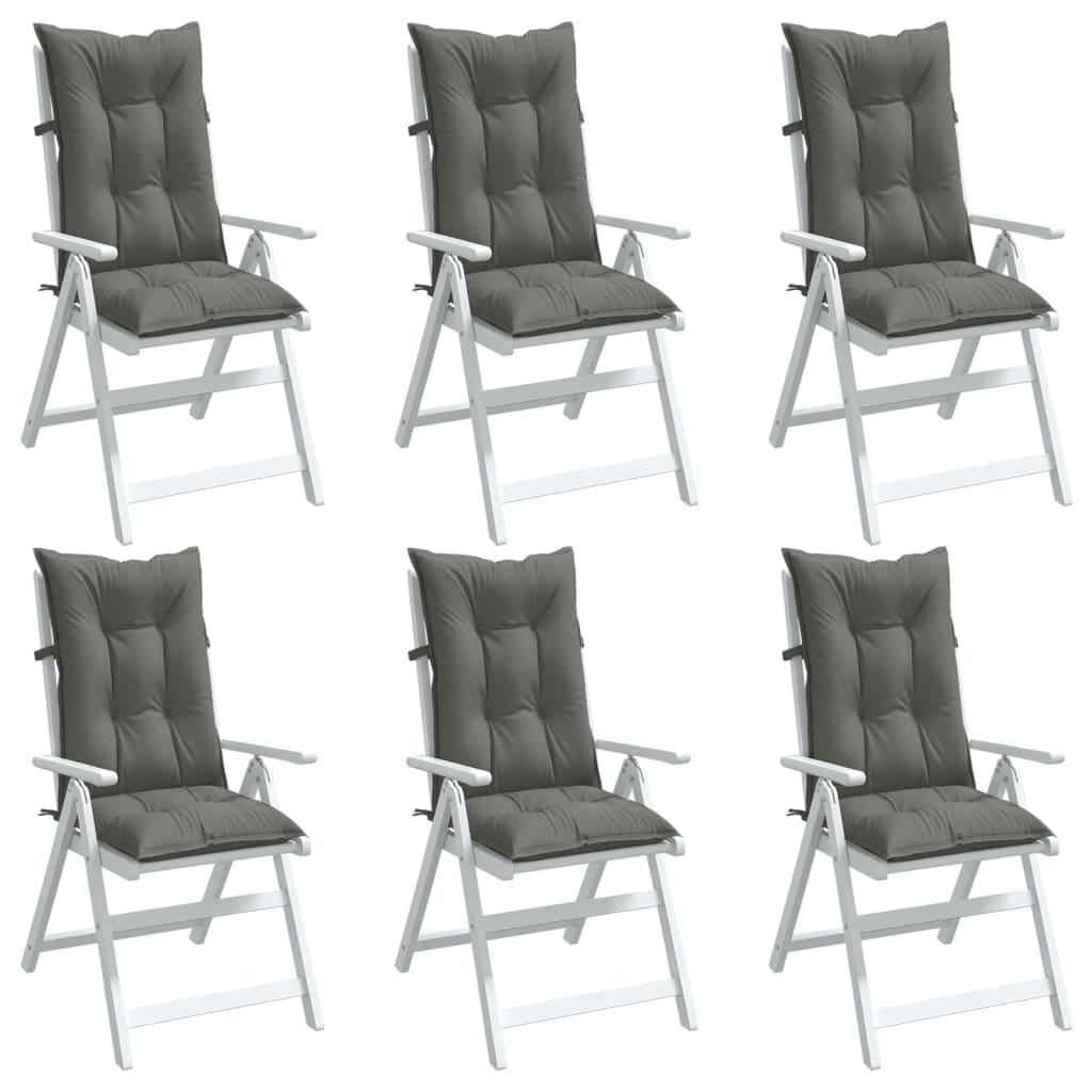 Hochlehner-Auflagen 2 Stk. Melange Anthrazit 120x50x7cm Stoff