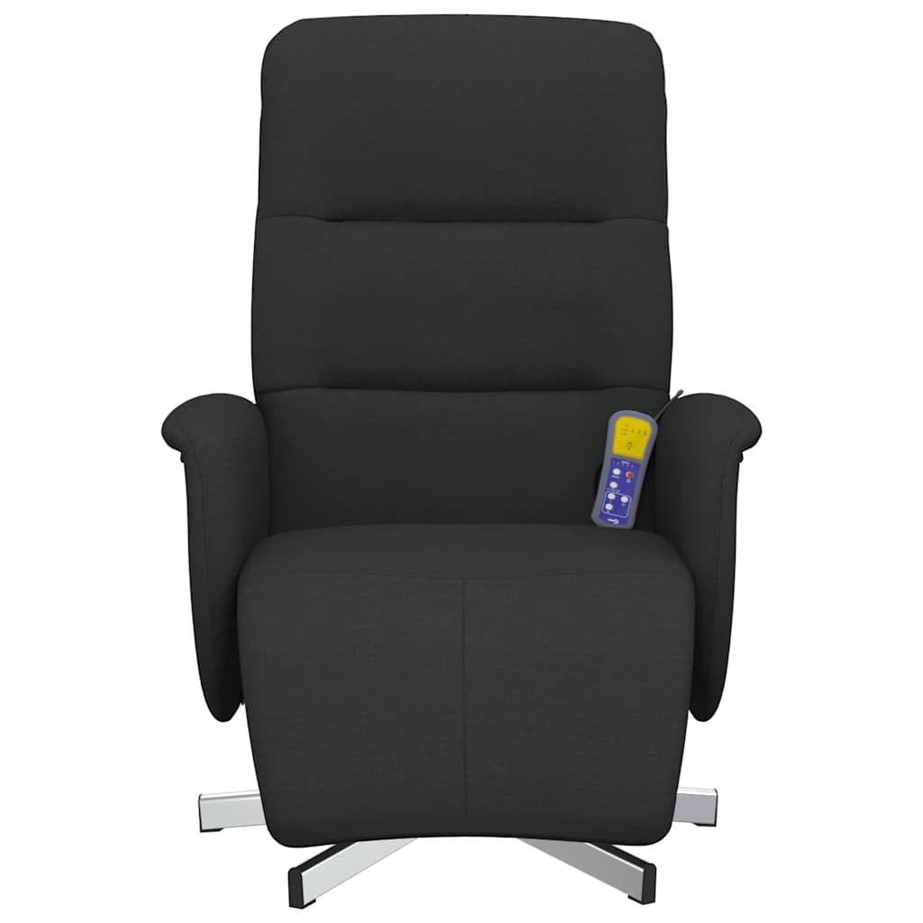 Massagesessel mit Fußteil Braun Stoff