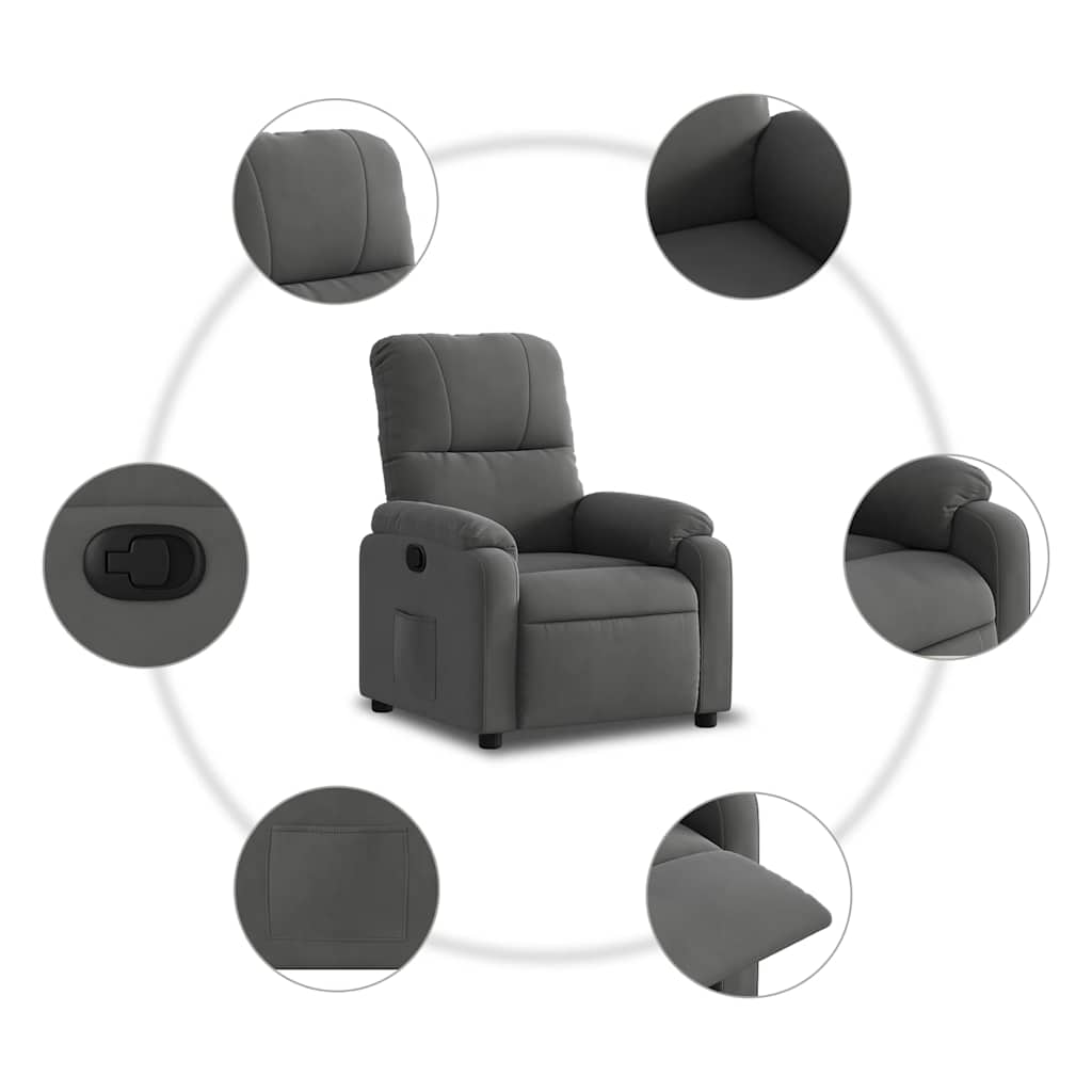 Relaxsessel Elektrisch Braun Mikrofasergewebe