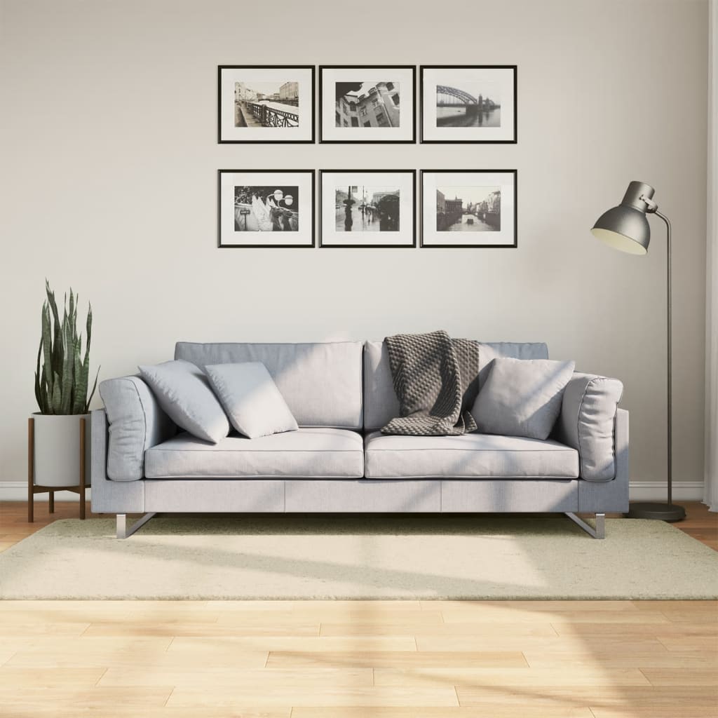 Teppich HUARTE Kurzflor Weich und Waschbar Anthrazit 60x110 cm
