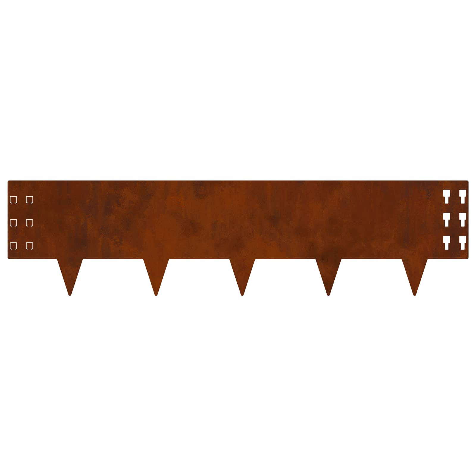 Raseneinfassung 10 pcs 100 x 12 cm Stahl Schwarz