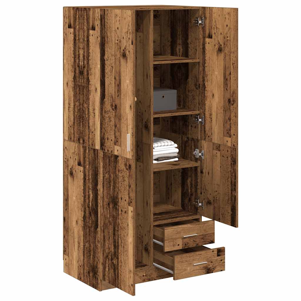 Kleiderschrank Weiß 80x52x180 cm Holzwerkstoff