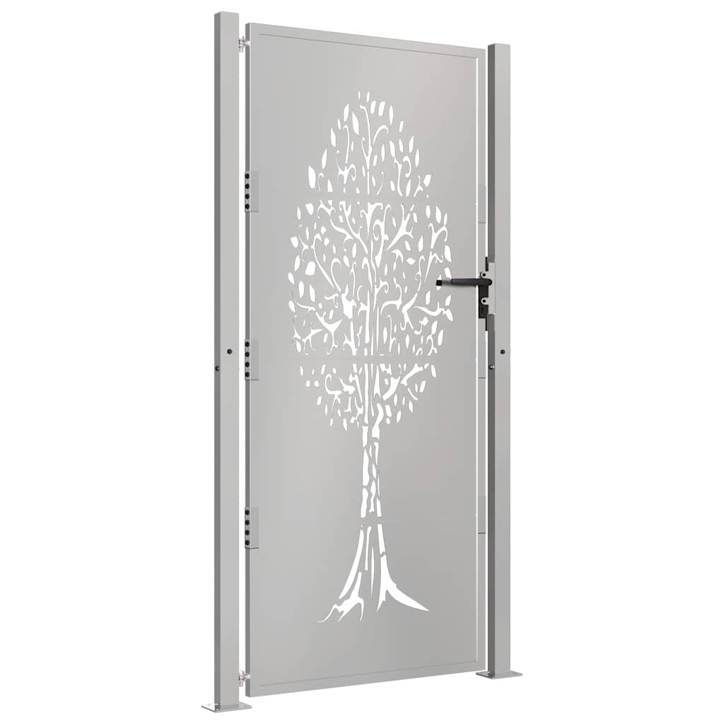 Gartentor 100x75 cm Cortenstahl Baumdesign
