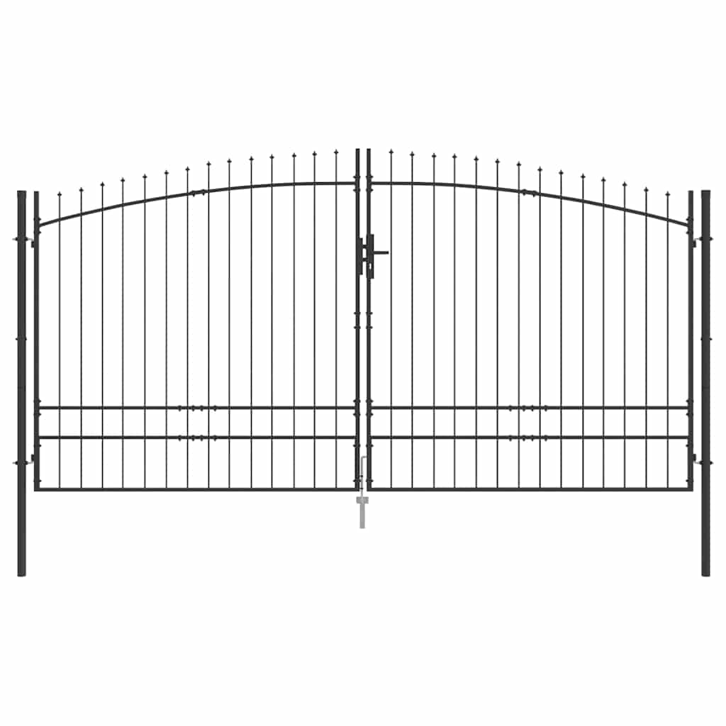 Doppeltür-Gartentor Woerden mit Speerspitze 299,5 x 149,5 cm