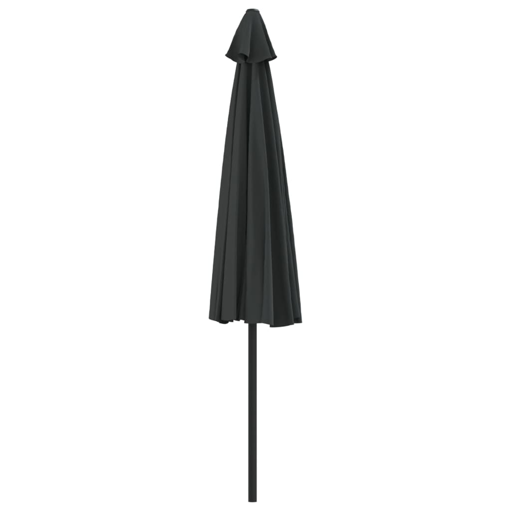 Balkon-Sonnenschirm Alu-Mast Bordeauxrot 270x144x222cm Halbrund