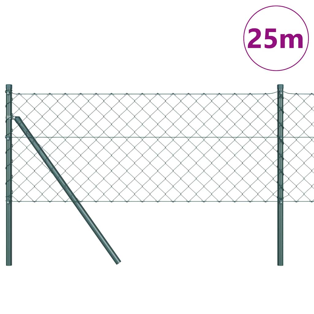 Outdoor Kettenglied-Zaun Erdfixierung 10 x 0,4 m Grün Netz