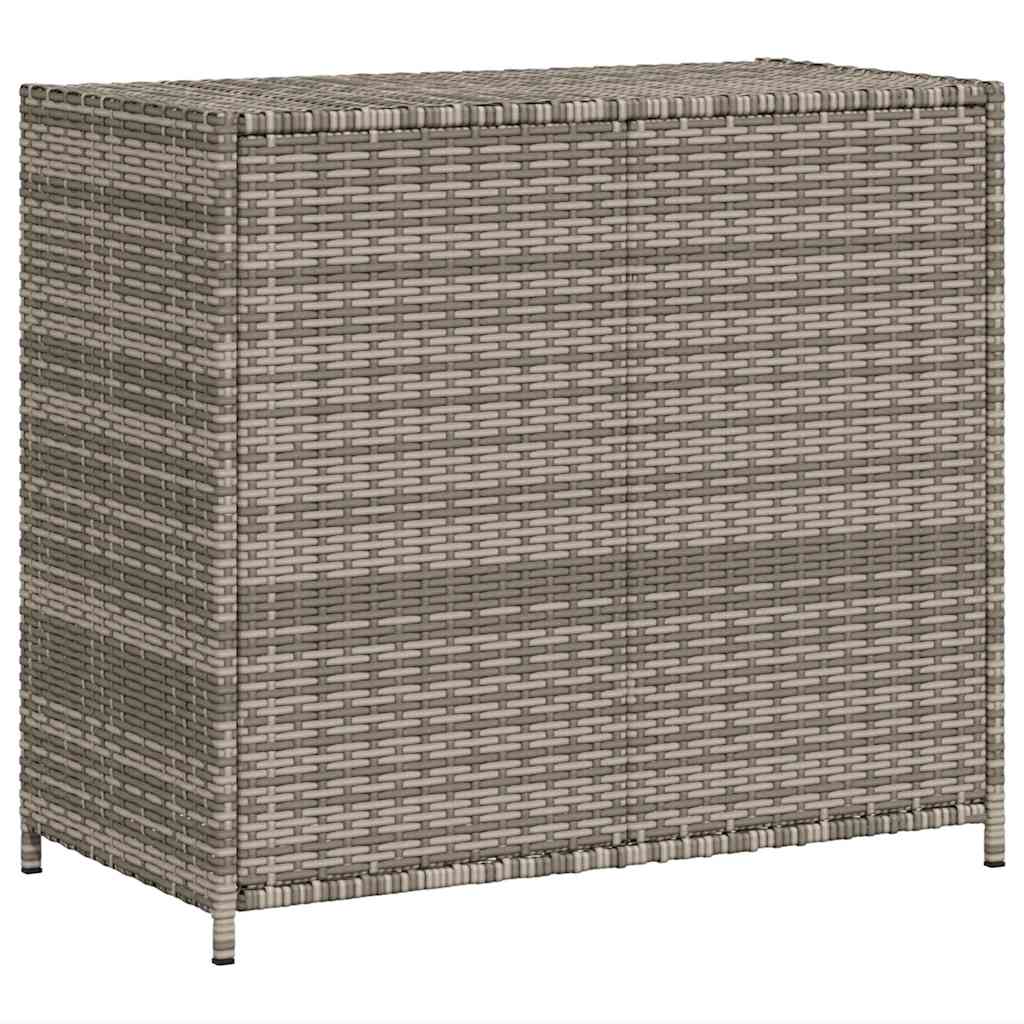 Gartenschrank Schwarz 83x45x76 cm Poly Rattan