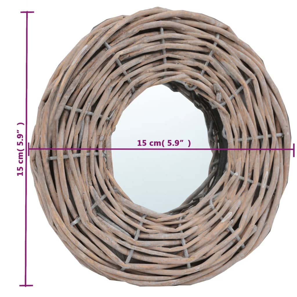 Spiegel 3 Stk. 15×15 cm Weide